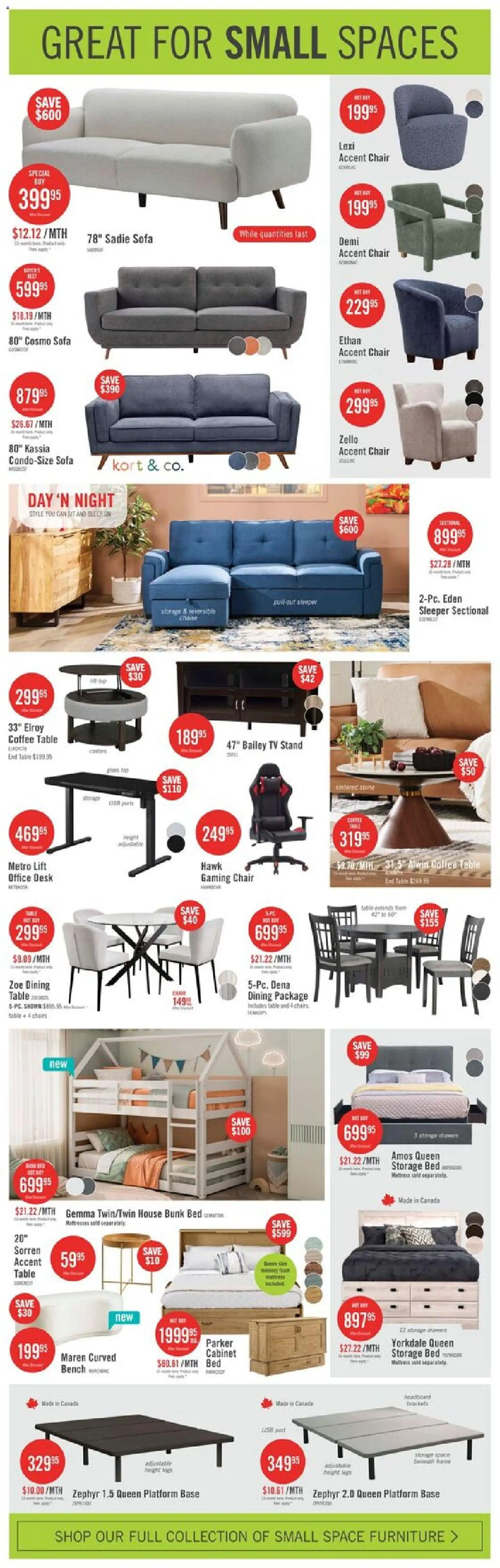 The Brick flyer valid from 26.03.2026 | Page: 5 | Products: Tv, Bed, Cabinet, Office desk