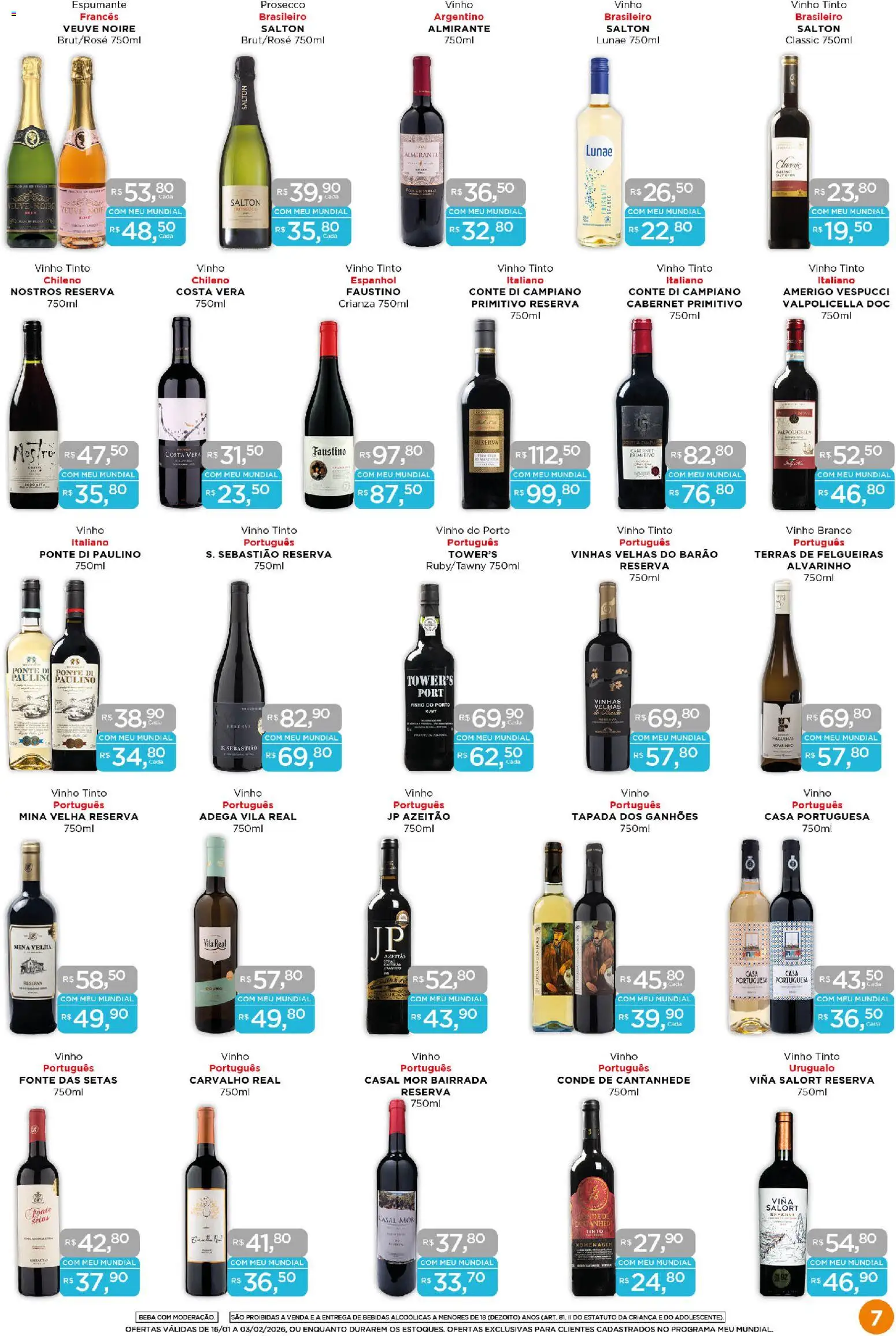 Mundial Folheto - válido de 16.01.2026 | Página: 7 | Produtos: Espumante, Vinho