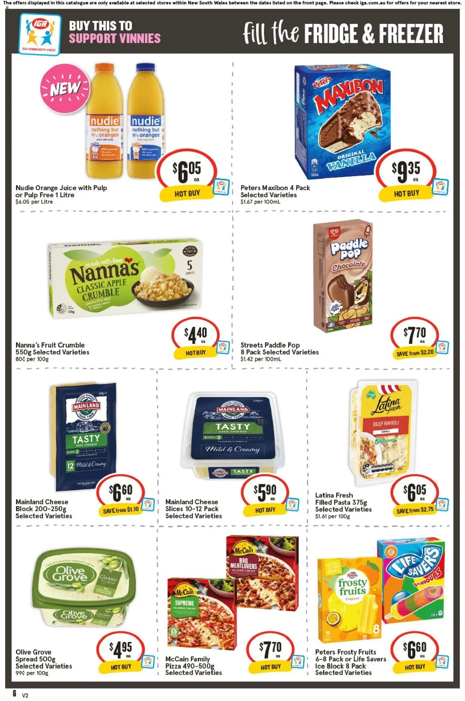 IGA catalogue - valid from 10.12.2025 | Page: 6 | Products: Cheese, Chocolate, Juice, Beef