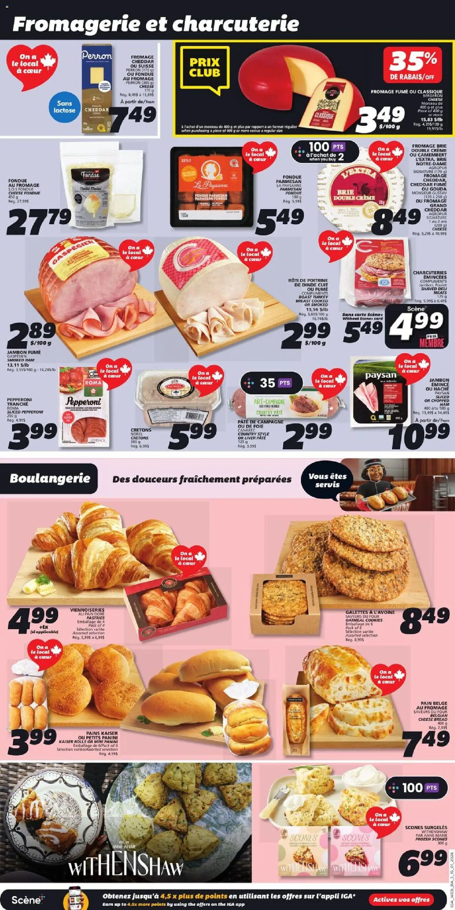 IGA flyer valid from 15.01.2026 | Page: 7 | Products: Cookies, Turkey, Bread, Ham
