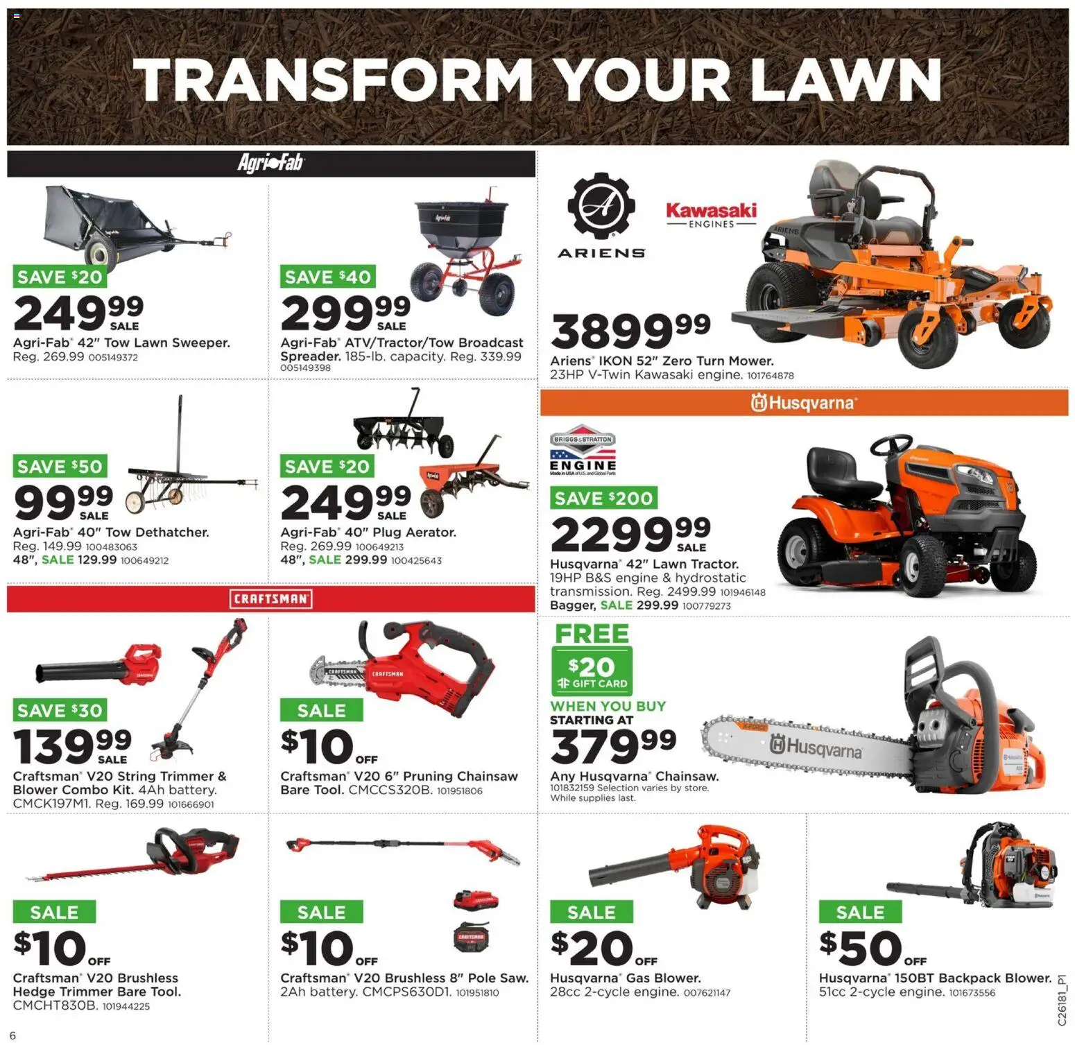 Mills Fleet Farm Weekly Ad - valid from 27.04.2026 | Page: 10 | Products: Trimmer, Chainsaw, Backpack, Blower