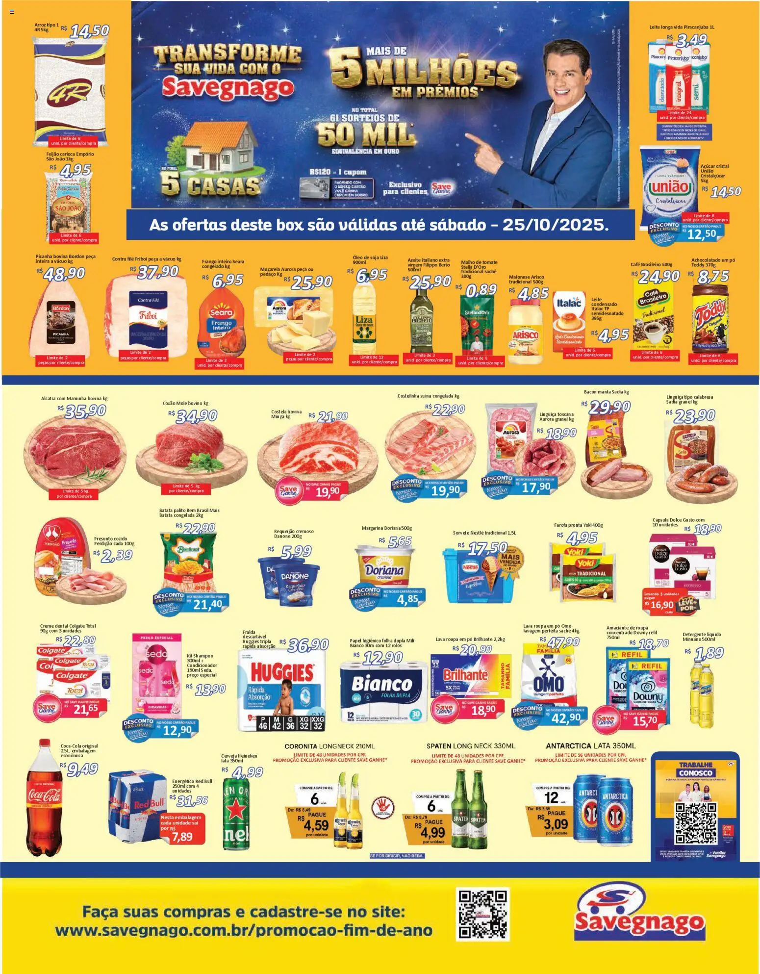 Savegnago Folheto - válido de 23.10.2025 | Página: 1 | Produtos: Feijão, Pó, Heineken, Soja