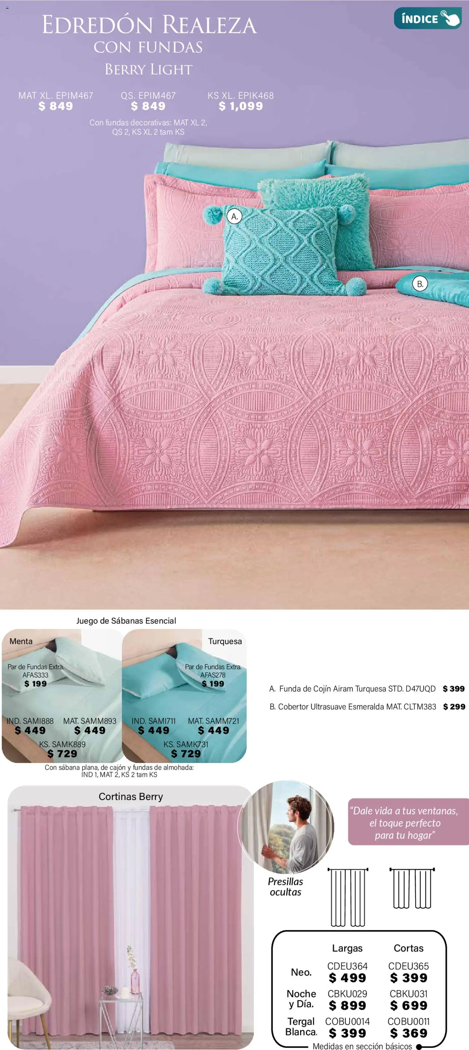 Nuevas ofertas de Colchas Concord válidas en toda la República Mexicana desde el 01.11.2025. ¡Encuentra las mejores ofertas en Colchas Concord Buen Fin! | Página: 54 | Productos: Juego, Almohada, Sabanas, Cortinas