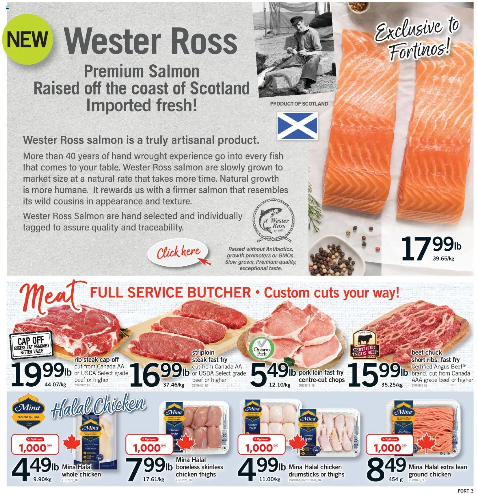 Fortinos flyer valid from 29.01.2026 | Page: 4 | Products: Fish, Beef, Chicken, Pork
