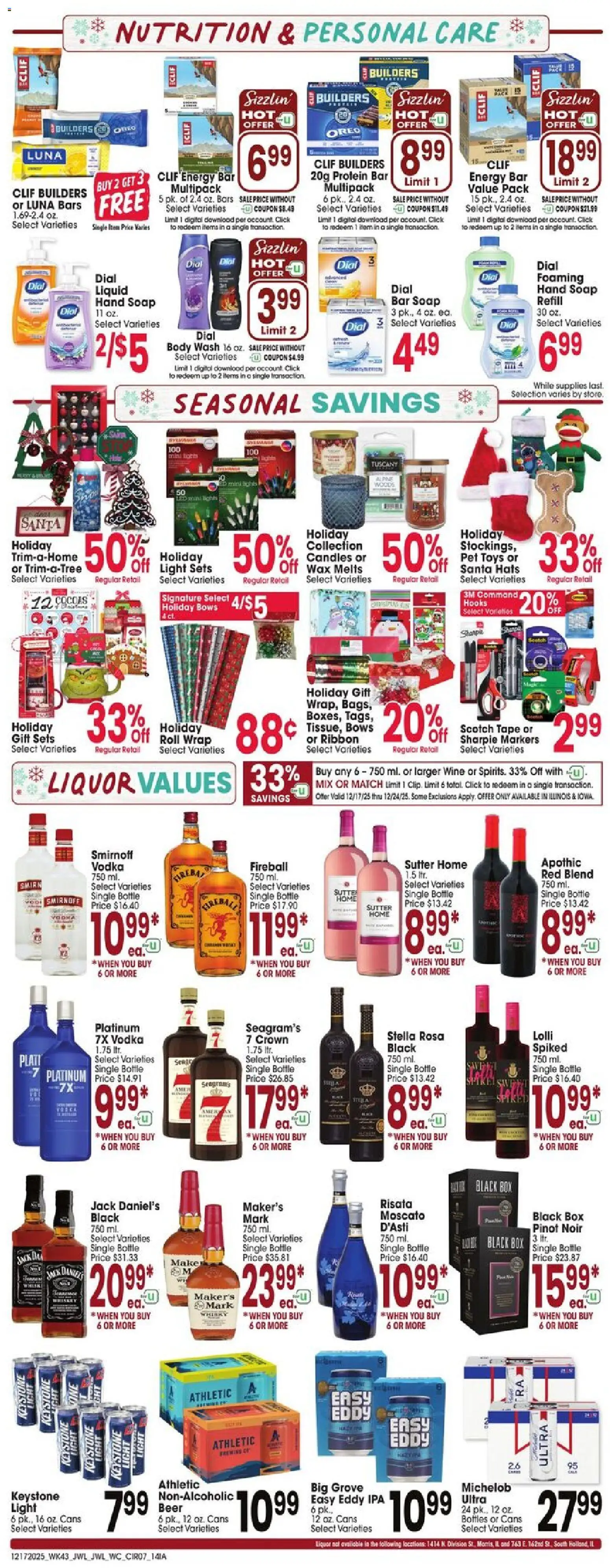 Jewel Osco Weekly Ad - IA - valid from 17.12.2025 | Page: 7 | Products: Box, Pet Toys, Soap, Body Wash