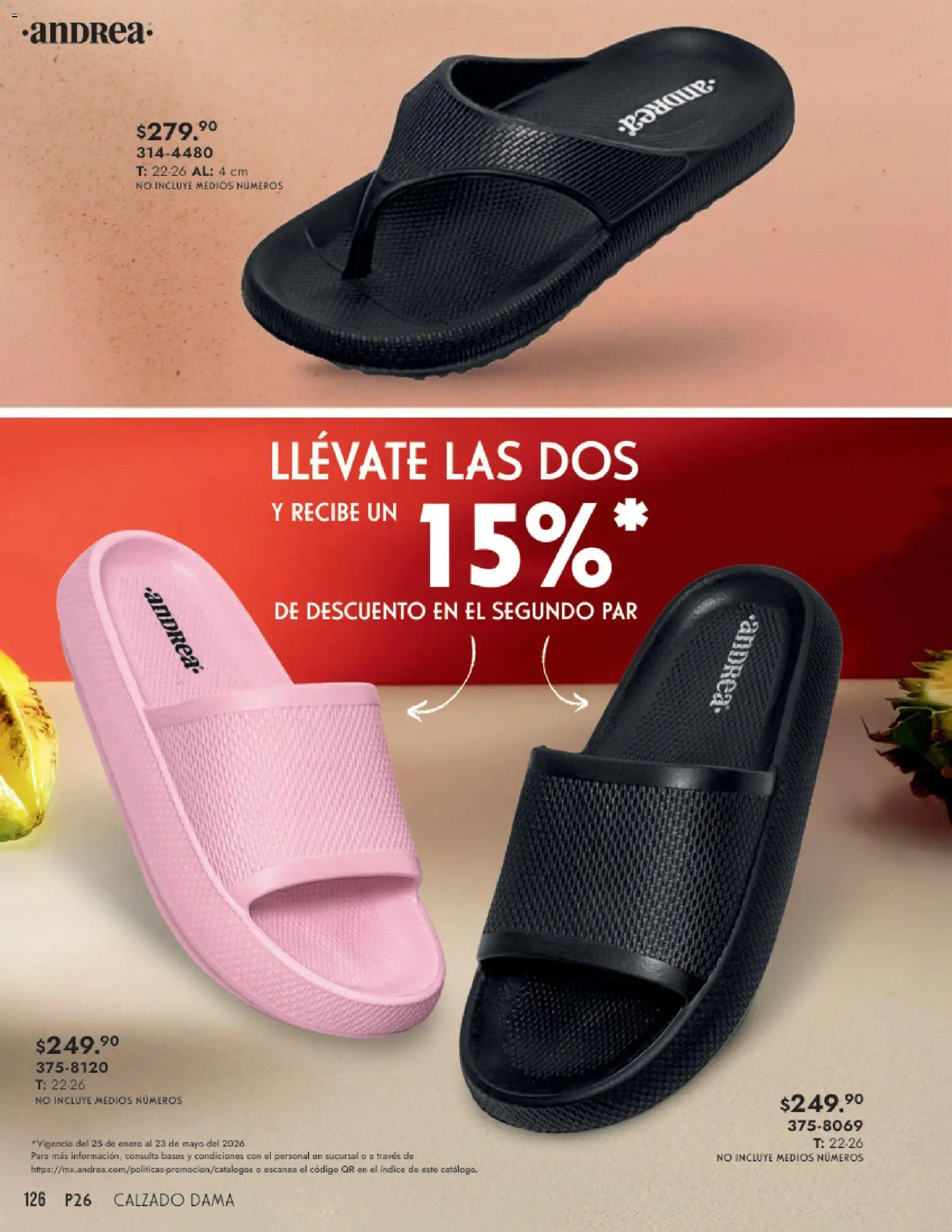Nuevas ofertas de Andrea válidas en toda la República Mexicana desde el 25.01.2026. ¡Encuentra las mejores ofertas en Andrea catálogo Calzado Dama! | Página: 126