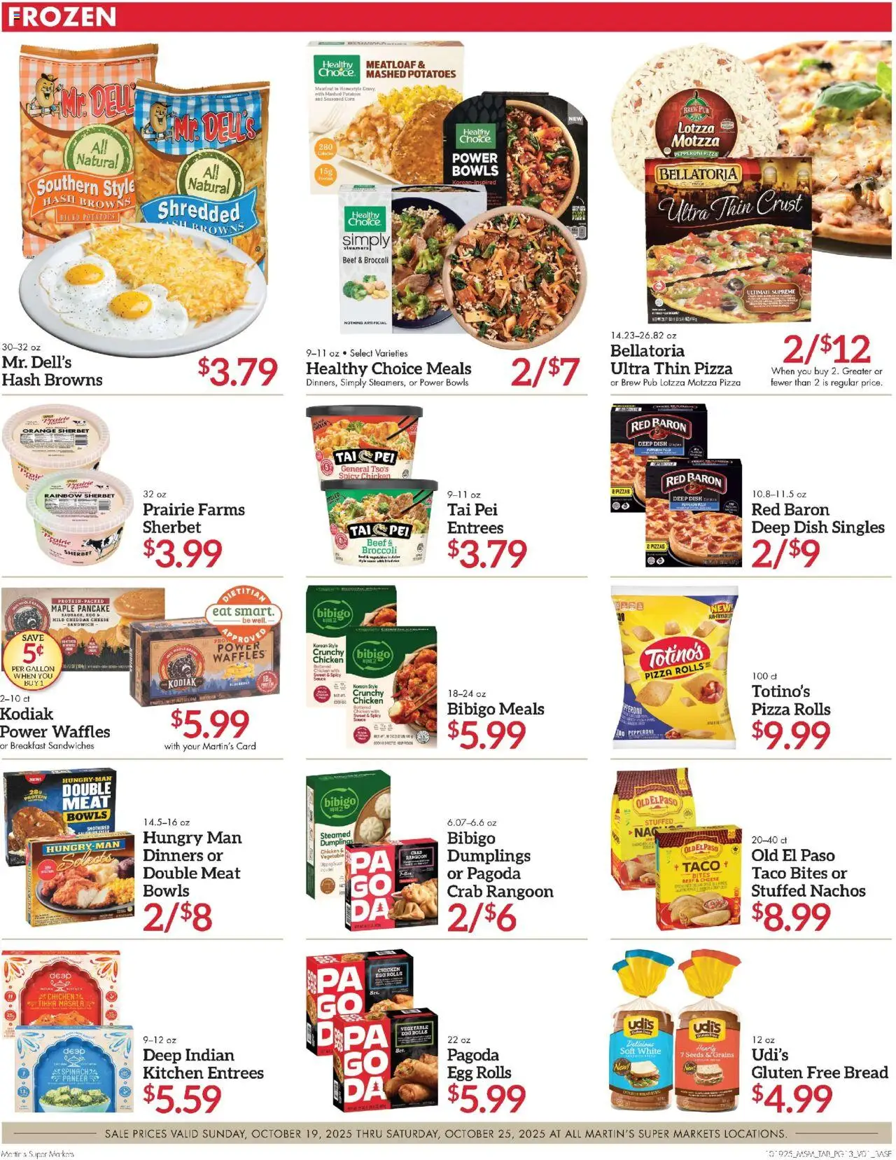 Martin’s Weekly Ad - valid from 19.10.2025 | Page: 13 | Products: Bread, Pizza, Beef, Potatoes