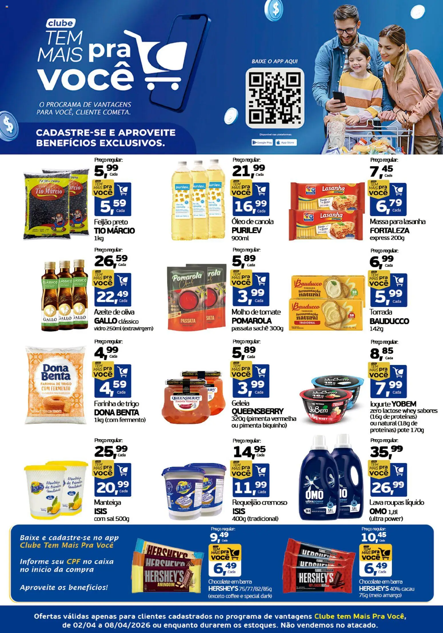 Cometa Supermercados Folheto - válido de 02.04.2026 | Página: 1 | Produtos: Amendoim, Caixa, Óleo, Chocolate