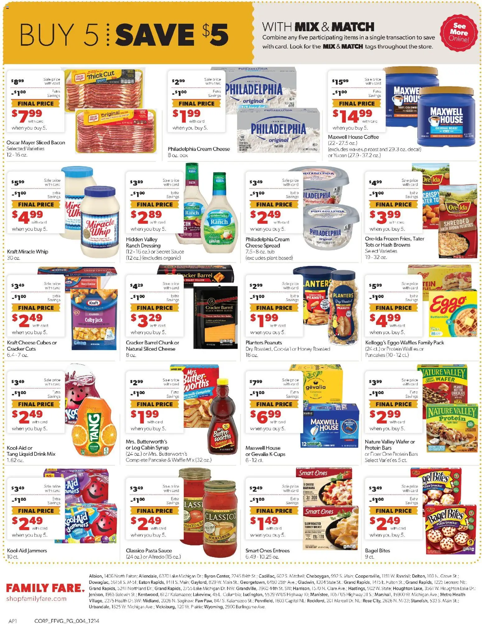 Family Fare Weekly Ad - valid from 14.12.2025 | Page: 7 | Products: Coffee, Chocolate, Pizza, Pasta
