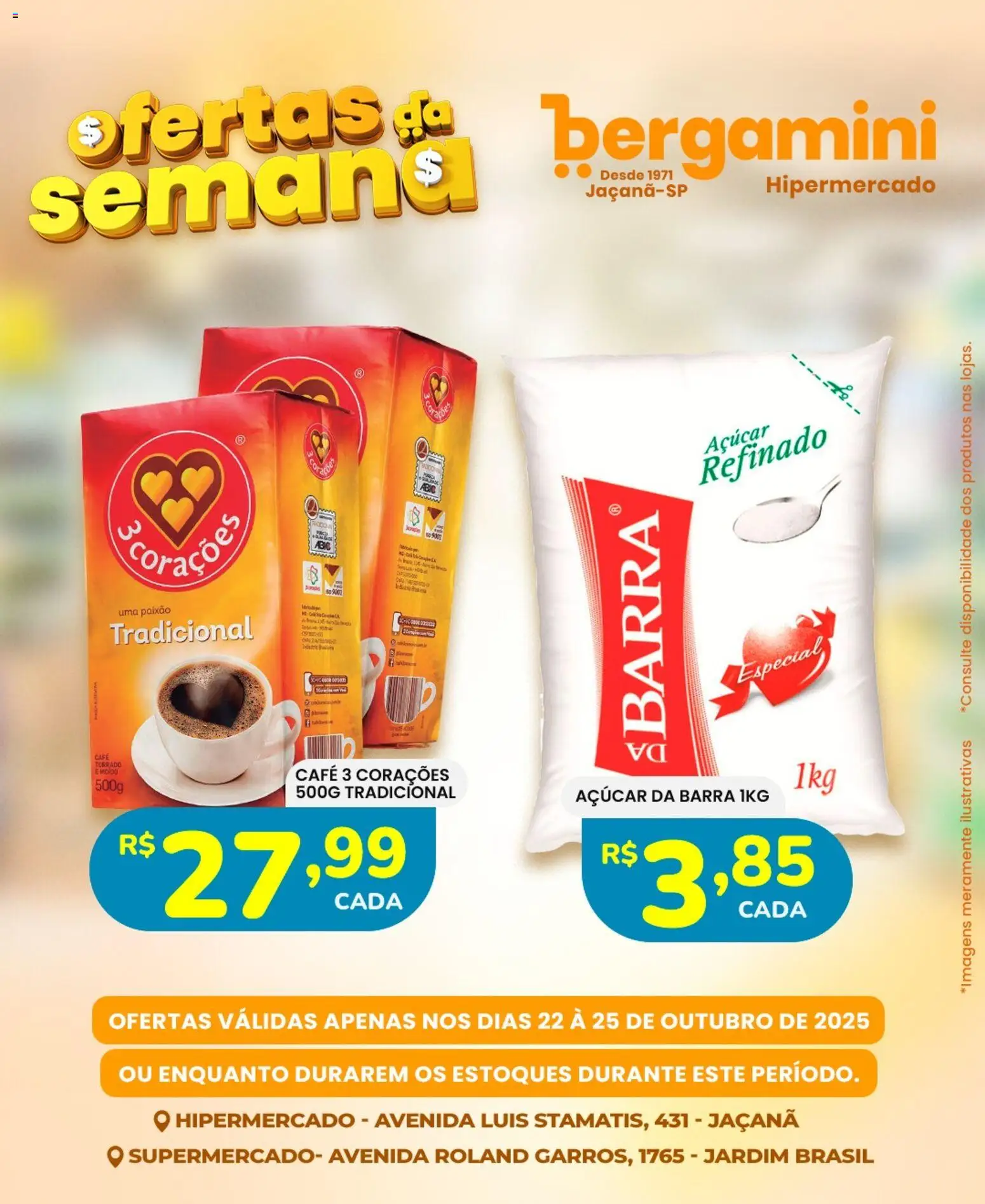 Supermercado Bergamini Folheto - válido de 22.10.2025 | Página: 6 | Produtos: Café, Açúcar