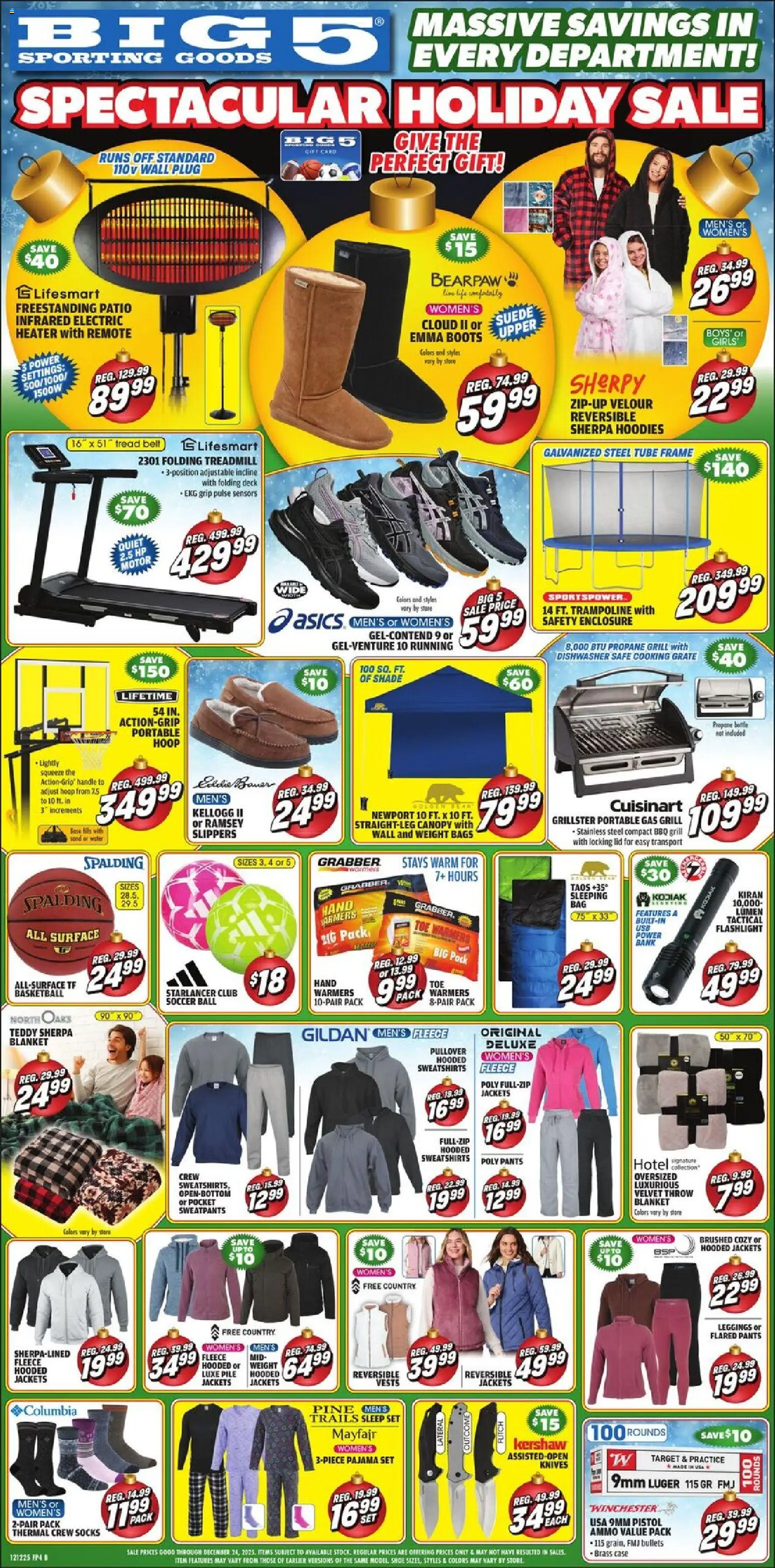 Big 5 Sporting Goods Weekly Ad - valid from 16.12.2025 | Page: 1 | Products: Safe, Grate, Boots, Weight