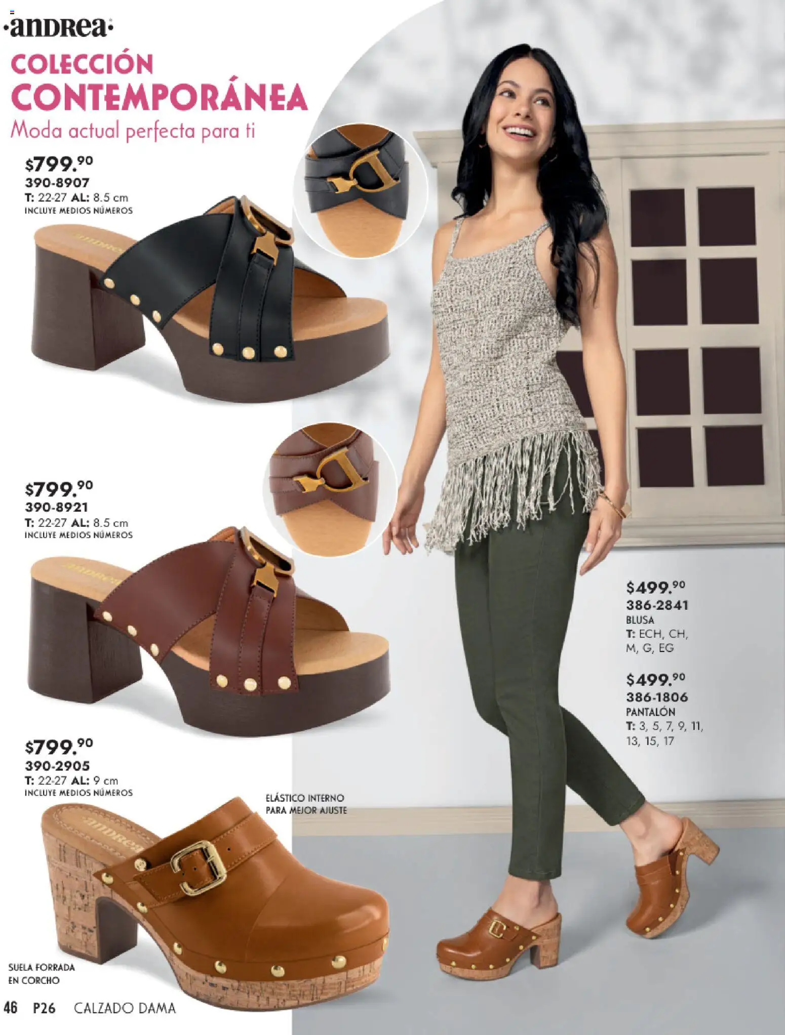 Nuevas ofertas de Andrea válidas en toda la República Mexicana desde el 25.01.2026. ¡Encuentra las mejores ofertas en Andrea catálogo Calzado Dama! | Página: 46 | Productos: Blusa