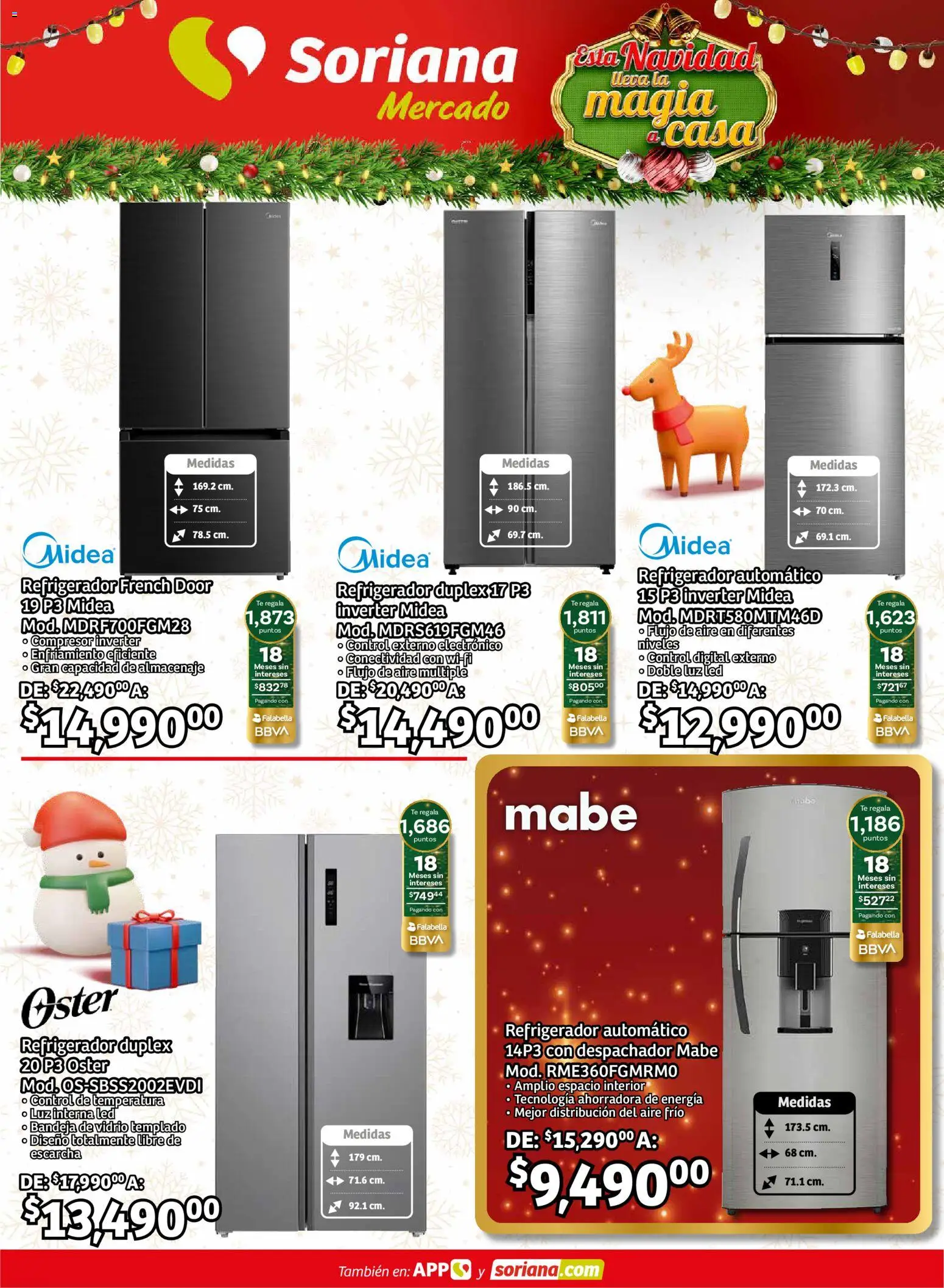 Nuevas ofertas de Soriana válidas en toda la República Mexicana desde el 11.12.2025. ¡Encuentra las mejores ofertas en Soriana - Pesito Valedor Mercado: Chih, Coah, Dur, NL, SLP, Tamps, Zac! | Página: 34 | Productos: Refrigerador, Bandeja, Té