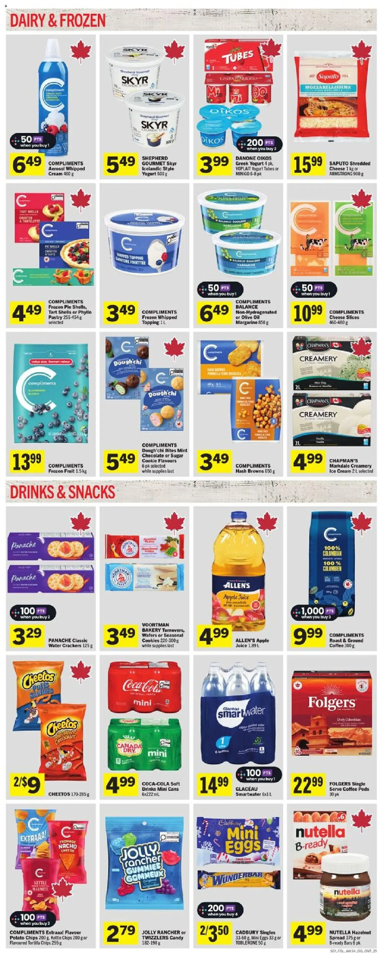 Foodland flyer valid from 18.12.2025 | Page: 3 | Products: Ice cream, Cheese, Yogurt, Oil