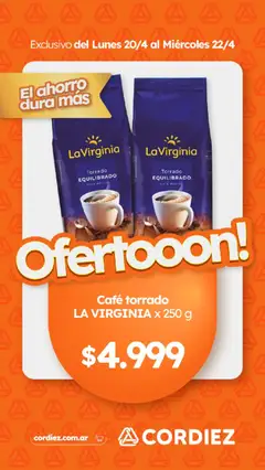 Vista previa Cordiez ofertas válido desde el 16.04.2026 | Página: 4 | Productos: Café