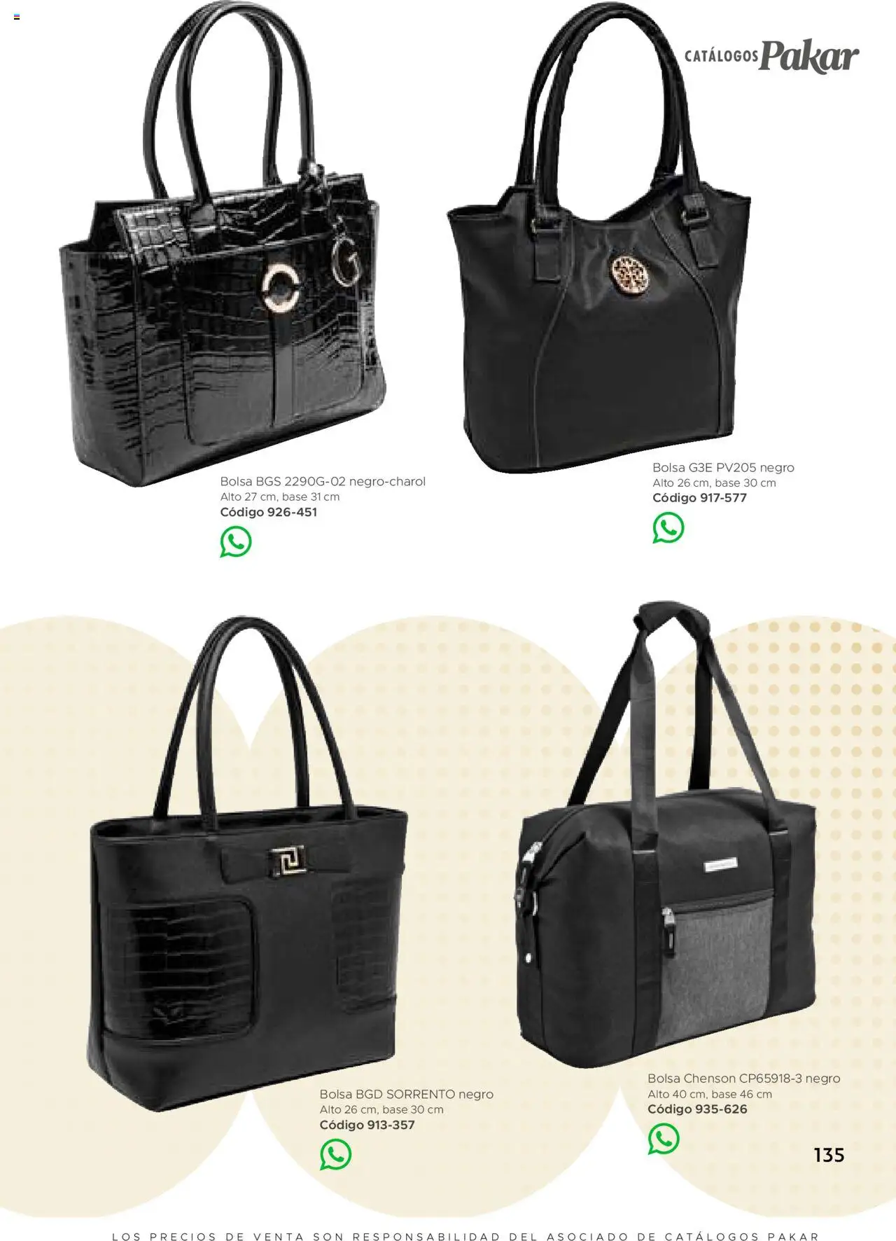 Nuevas ofertas de SC Pakar válidas en toda la República Mexicana desde el 24.07.2025. ¡Encuentra las mejores ofertas en SC Pakar Catálogo Ropa y Accesorios! | Página: 135 | Productos: Bolsa