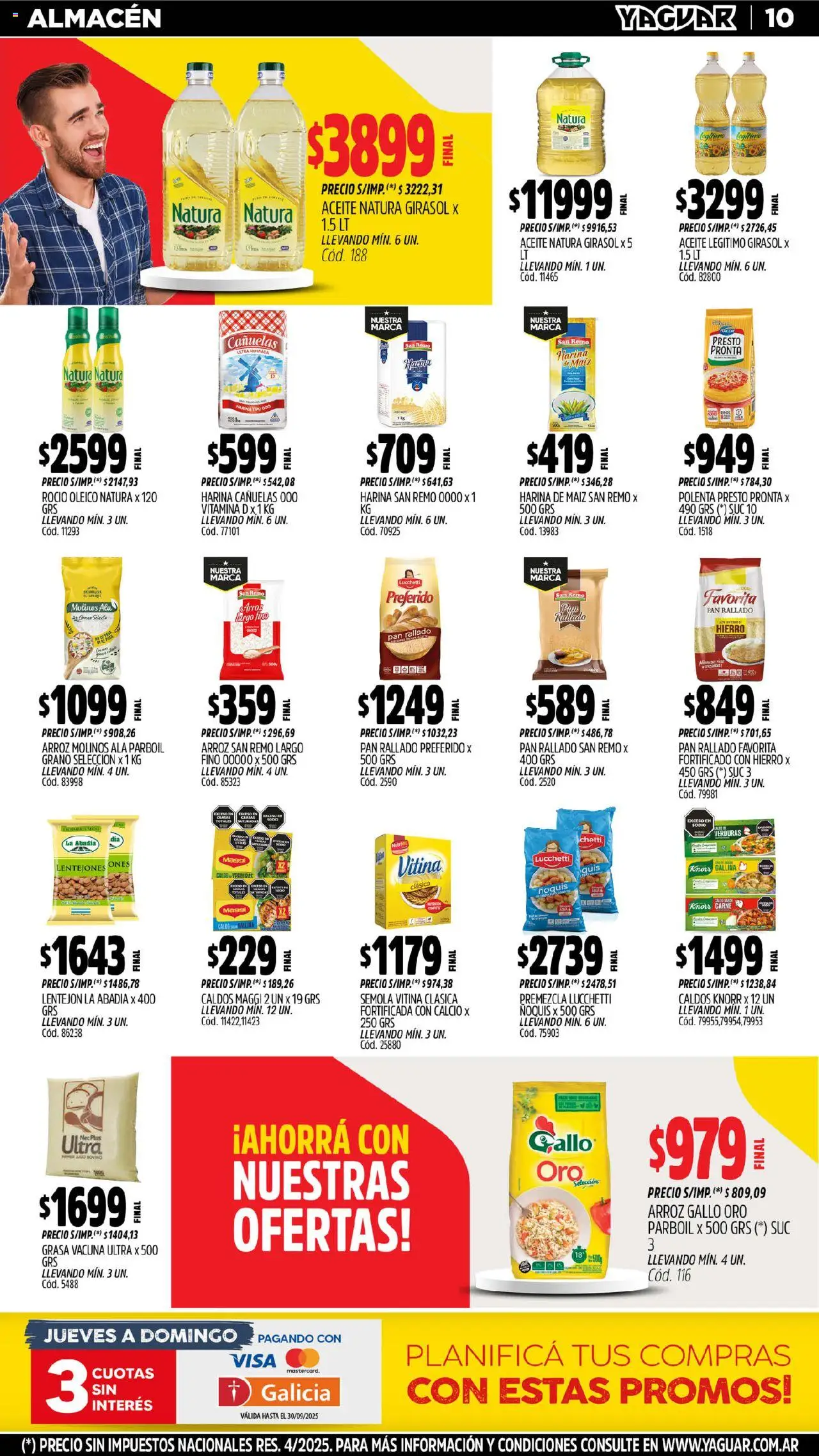 Yaguar - Mendoza │ válido desde el 08.09.2025 | Página: 11 | Productos: Harina, Maiz, Polenta, Jugo