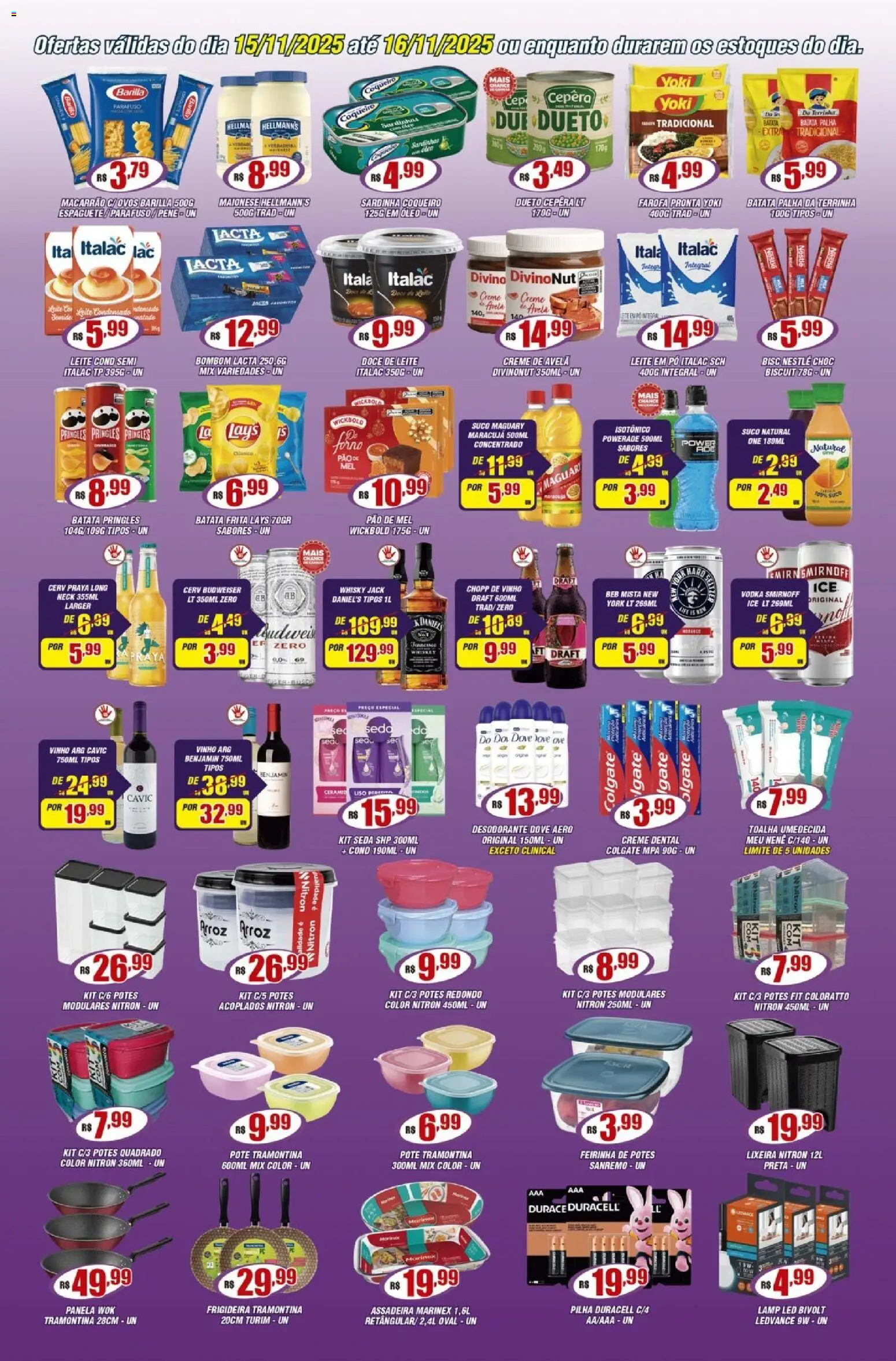 Violeta Supermercados Folheto - válido de 15.11.2025 | Página: 3 | Produtos: Vinho, Assadeira, Creme dental, Toalha umedecida