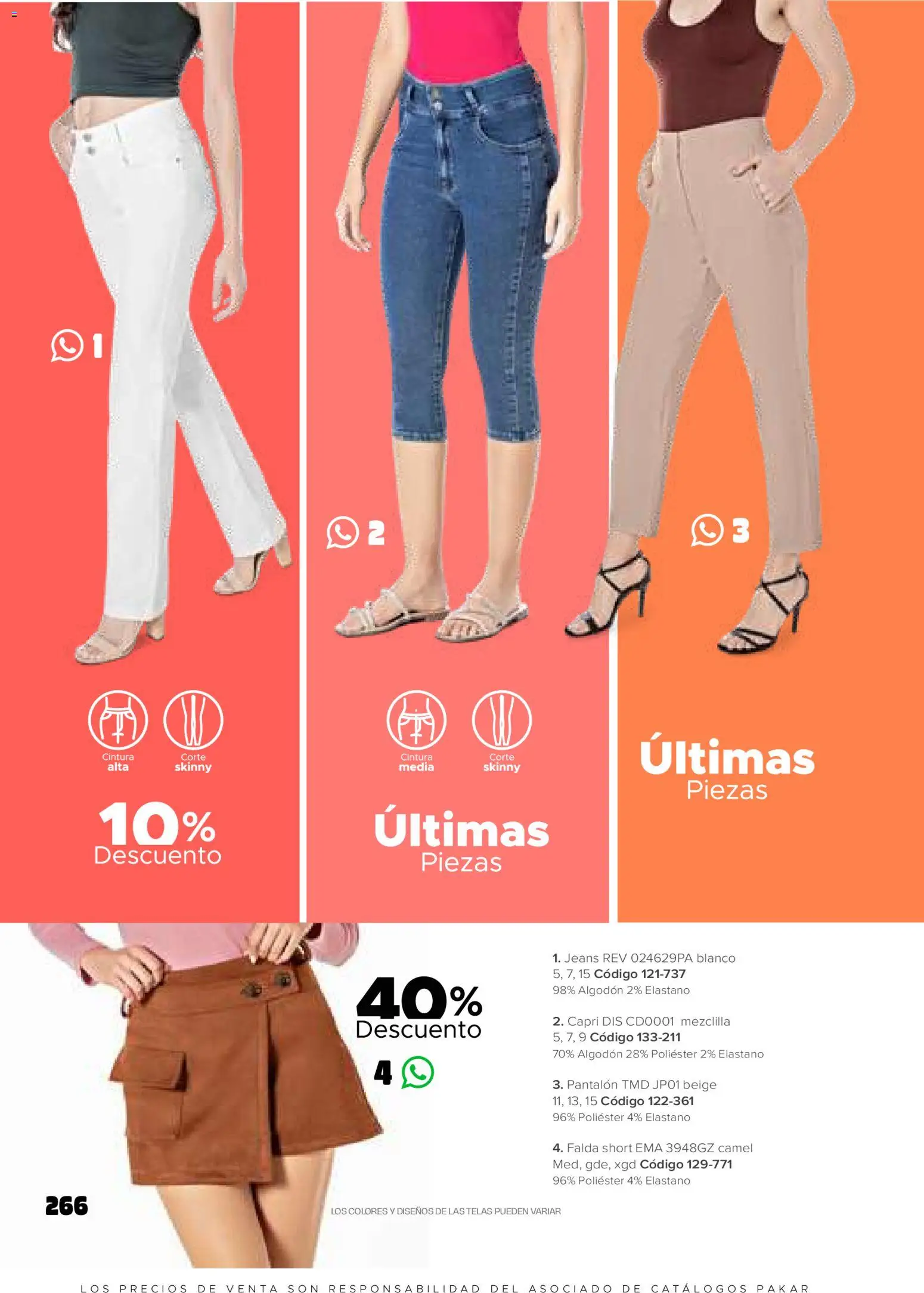 Nuevas ofertas de SC Pakar válidas en toda la República Mexicana desde el 30.01.2026. ¡Encuentra las mejores ofertas en SC Pakar catálogo Ropa! | Página: 266 | Productos: Algodón, Falda, Short
