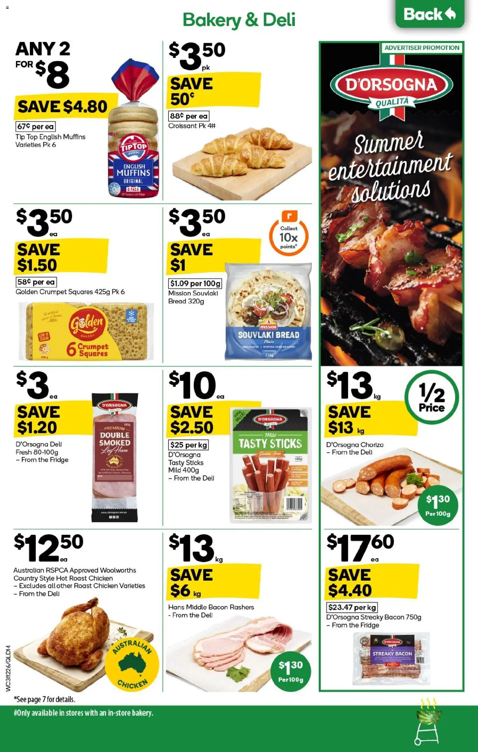 Woolworths catalogue - valid from 31.12.2025 | Page: 14 | Products: Bacon, Ham, Chicken, Muffins