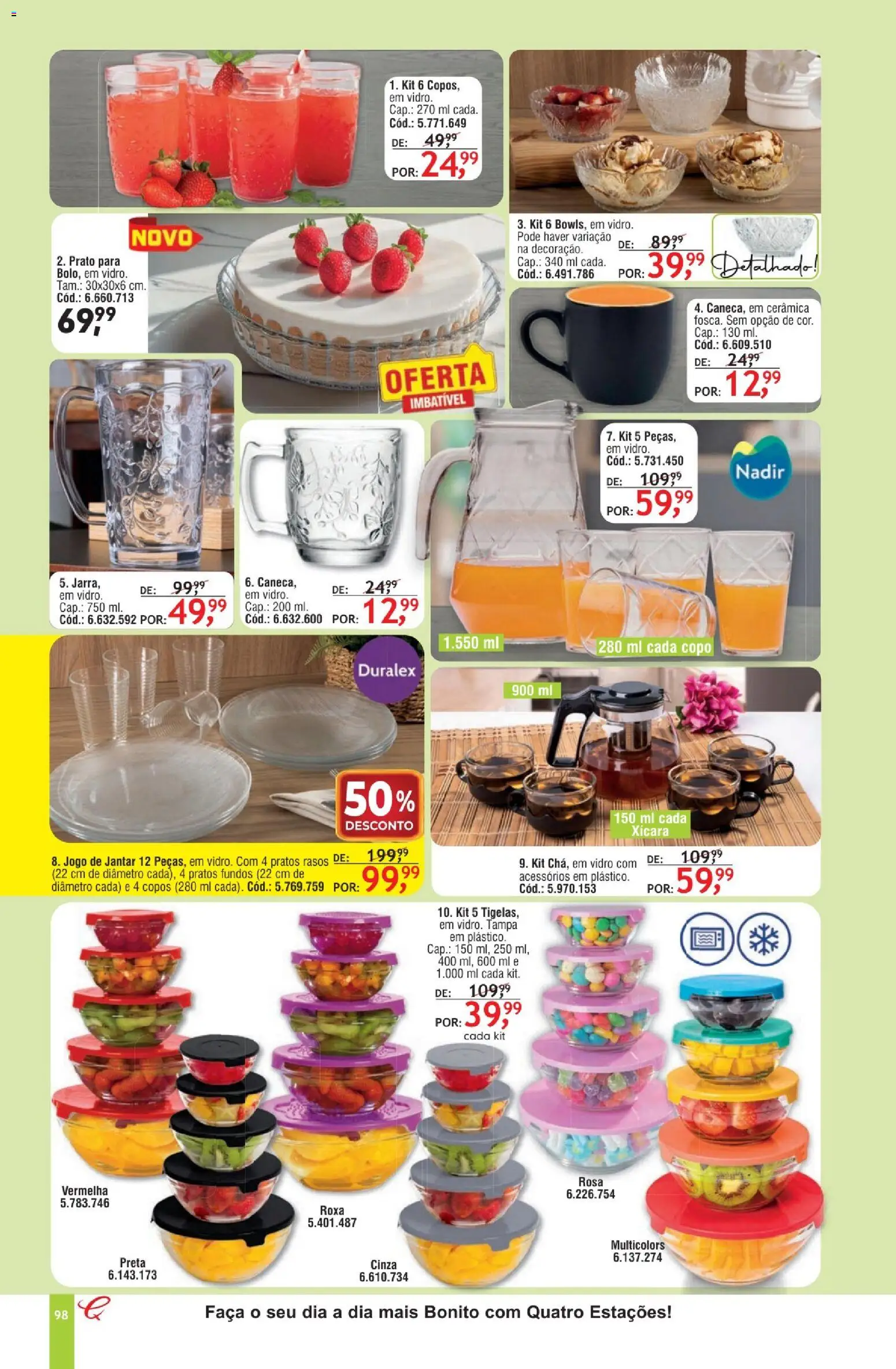 Quatro Estações Folheto - válido de 01.02.2026 | Página: 94 | Produtos: Faca, Copos