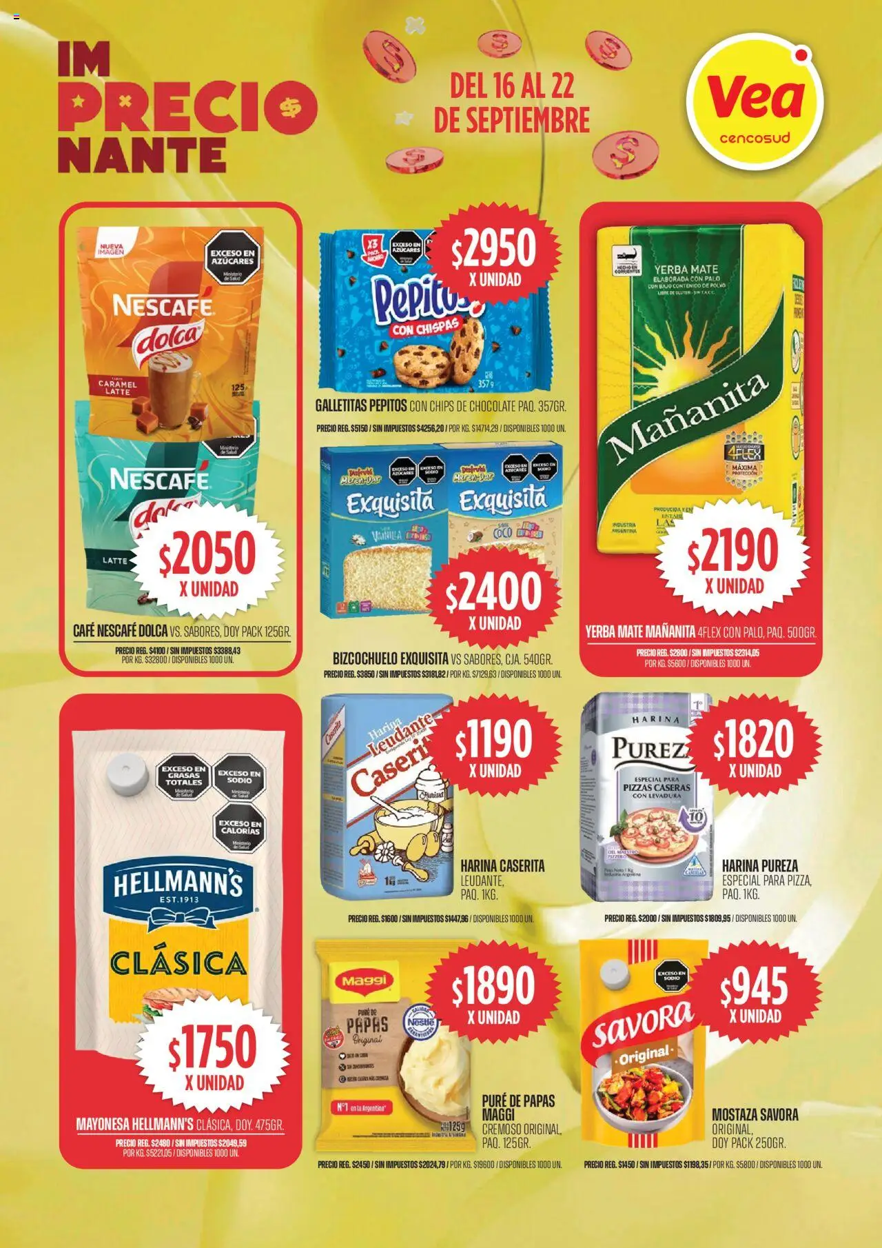 Vea ofertas │ válido desde el 16.09.2025 | Página: 2 | Productos: Mate, Peso, Harina, Mostaza
