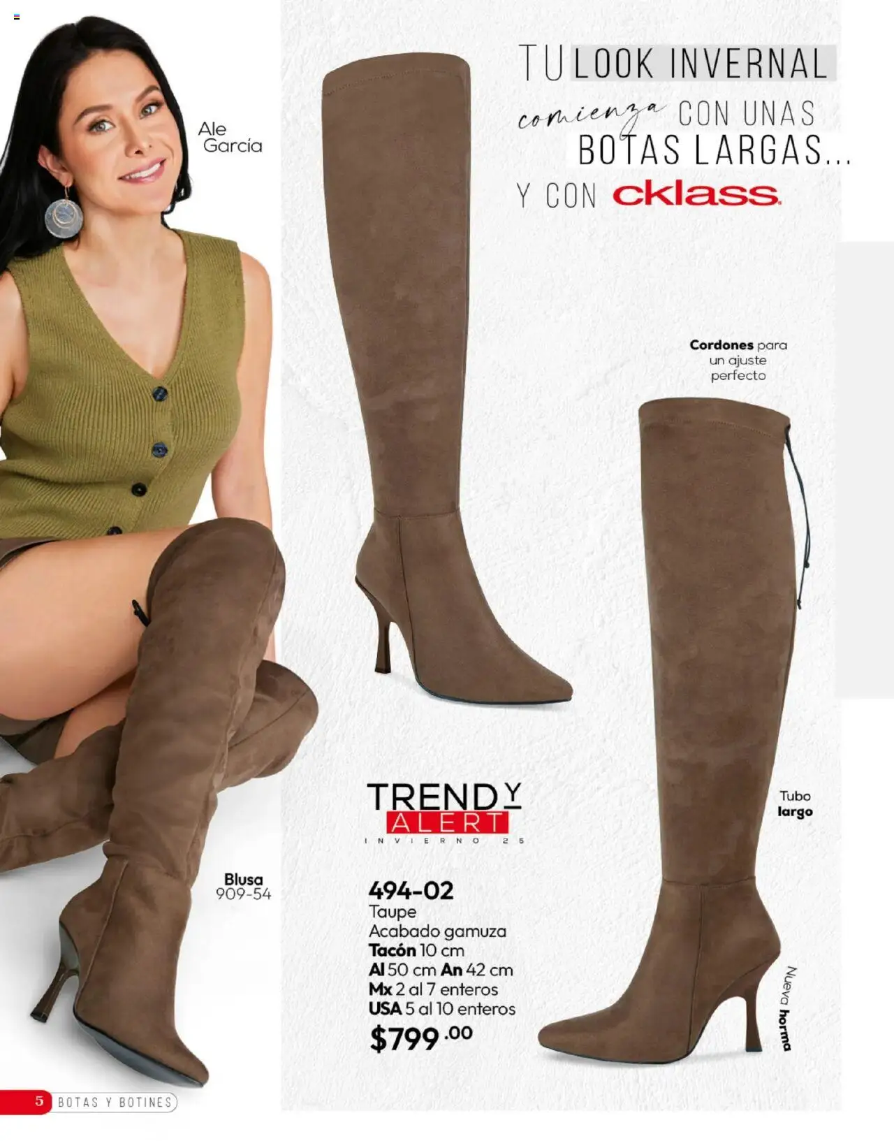 Nuevas ofertas de Cklass válidas en toda la República Mexicana desde el 16.09.2025. ¡Encuentra las mejores ofertas en Cklass - Catálogo Invierno Calzado! | Página: 6 | Productos: Blusa, Botas, Gamuza, Cordones