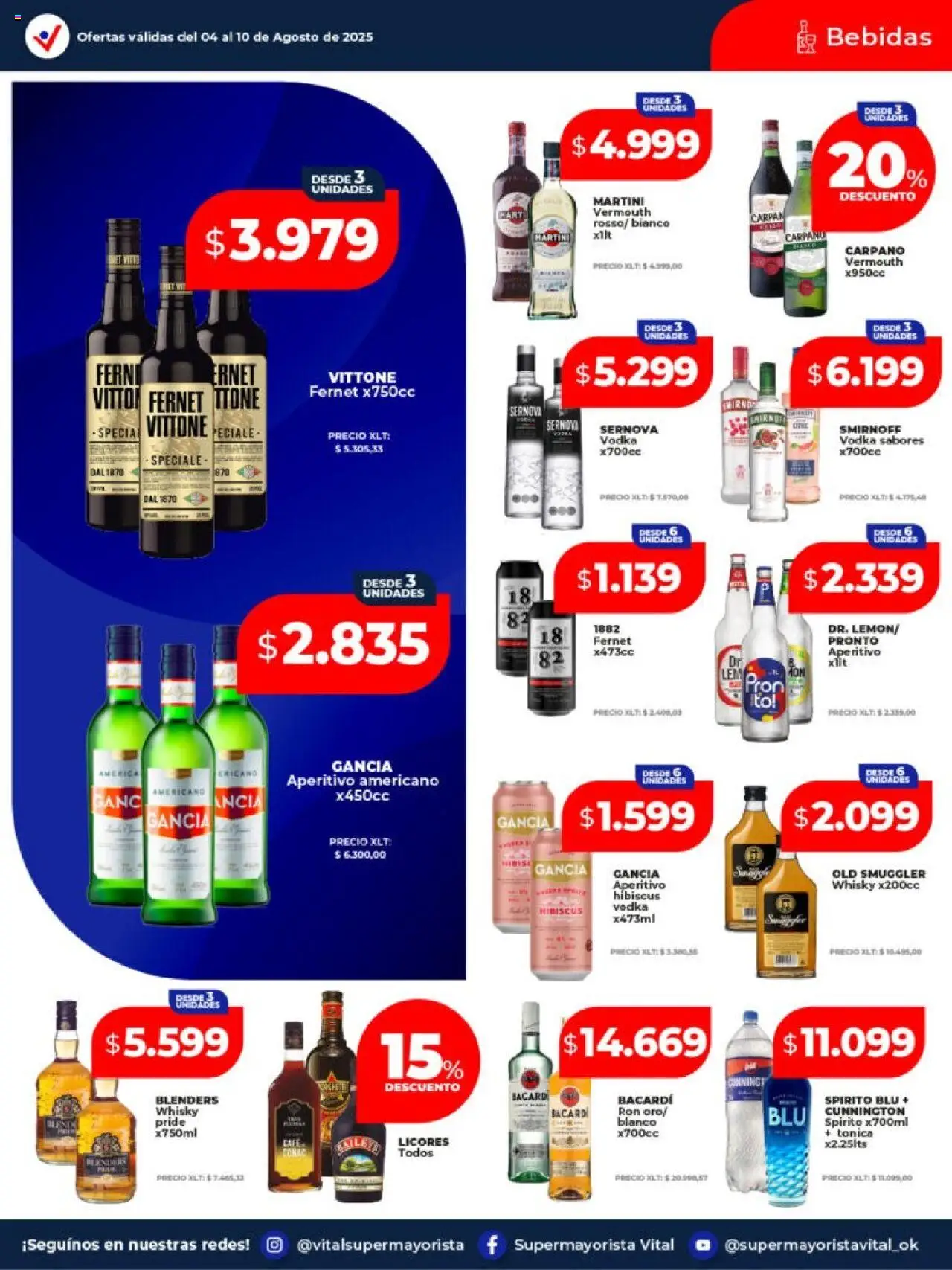 Vital - Ofertas │ válido desde el 04.08.2025 | Página: 12 | Productos: Vodka, Whisky, Fernet