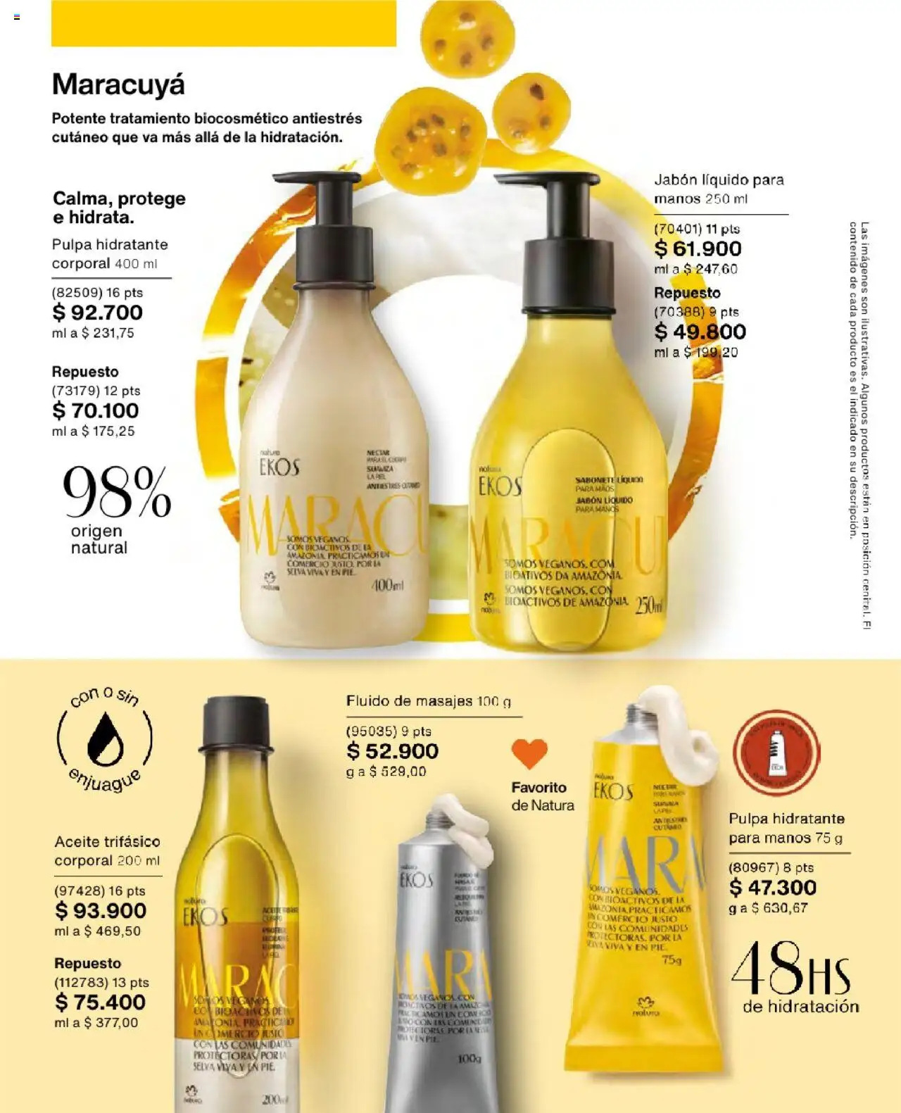 Natura revista - valida desde el 23.07.2025 | Página: 124 | Productos: Jabón líquido, Maracuyá, Jabón, Aceite