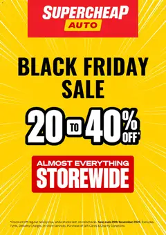 Preview of Supercheap Auto Black Friday  - valid from 27.11.2025