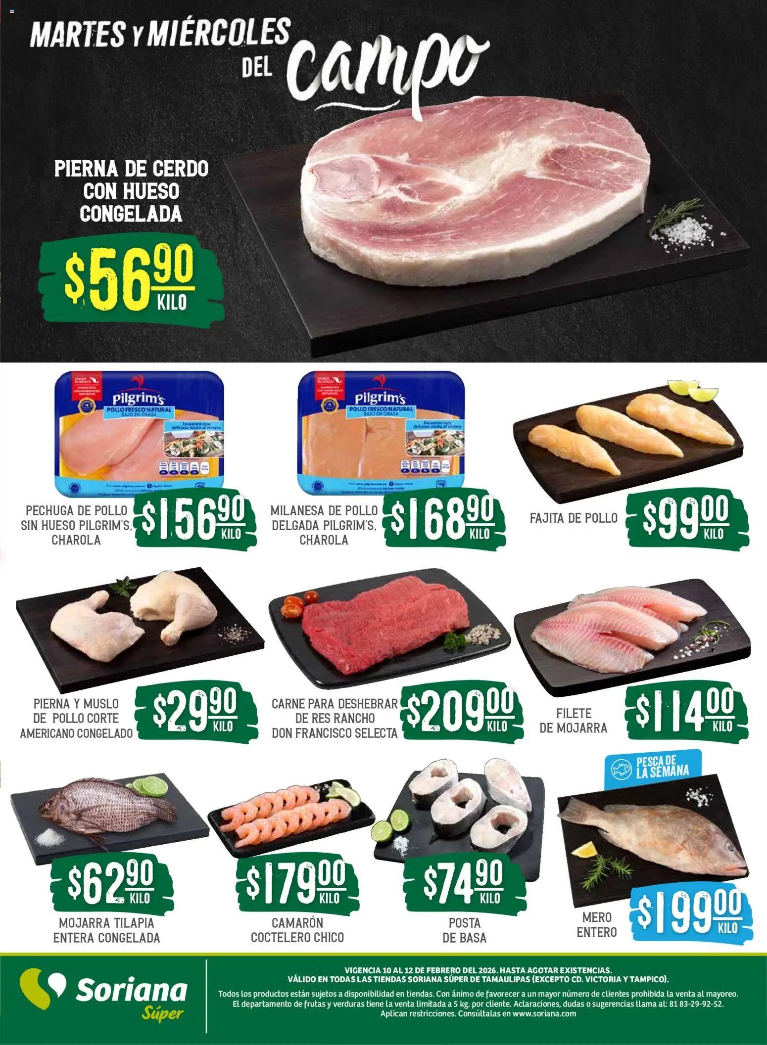 Nuevas ofertas de Soriana válidas en toda la República Mexicana desde el 10.02.2026. ¡Encuentra las mejores ofertas en Soriana - Martes y Miércoles del Campo Súper: Tamaulipas (excepto Cd. Victoria y Tampico)! | Página: 5