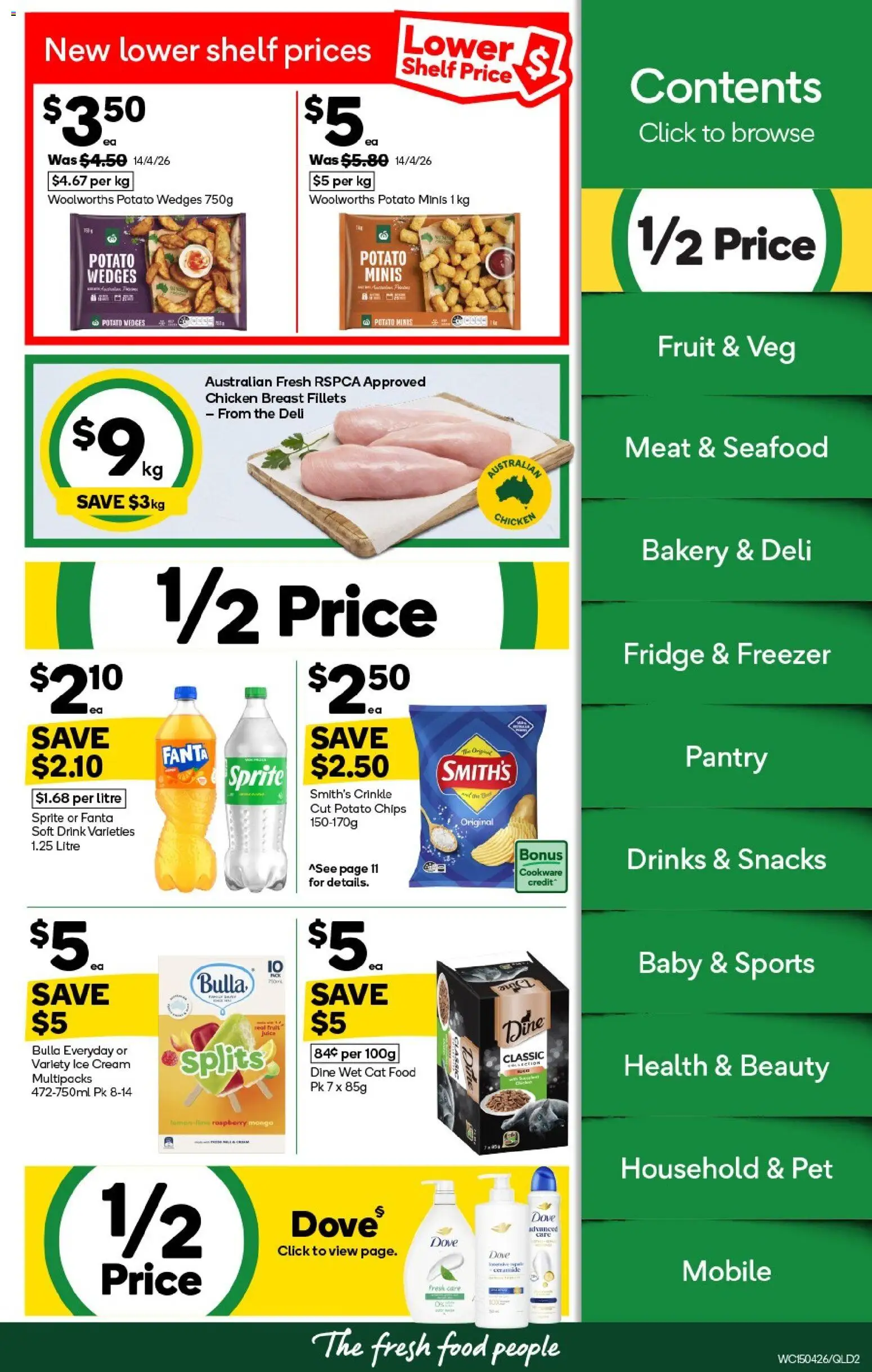 Woolworths catalogue - valid from 15.04.2026 | Page: 2 | Products: Ice cream, Mango, Raspberry, Bakery