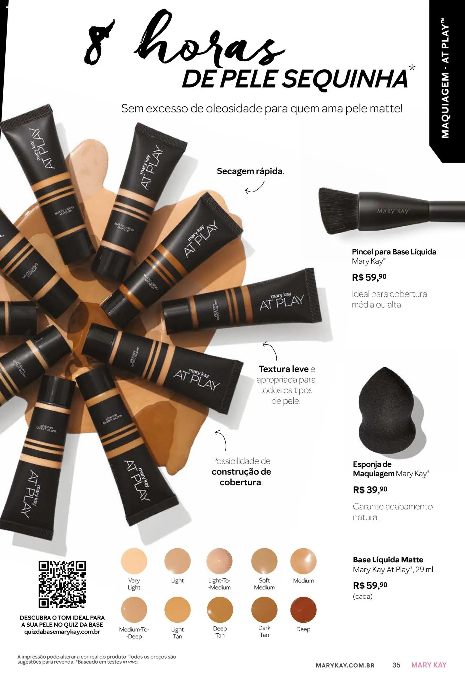 Mary Kay Folheto - válido de 01.01.2026 | Página: 35 | Produtos: Maquiagem, Pincel, Esponja, Base