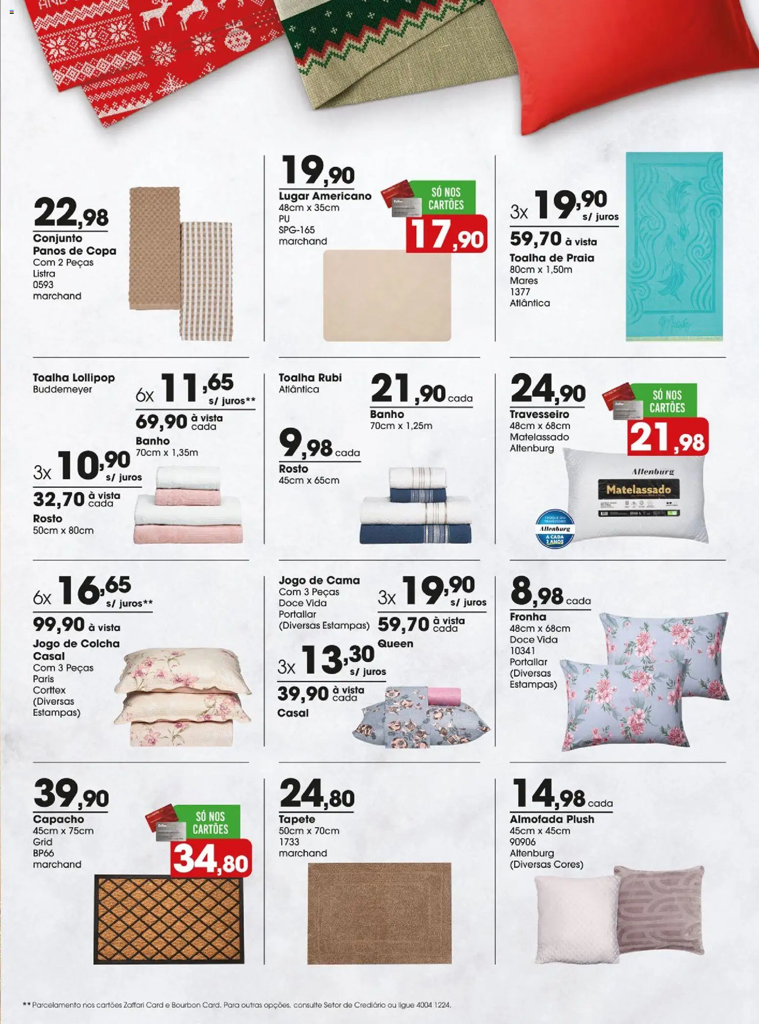 Zaffari Folheto - válido de 16.12.2025 | Página: 27 | Produtos: Jogo de cama, Travesseiro, Almofada, Copa