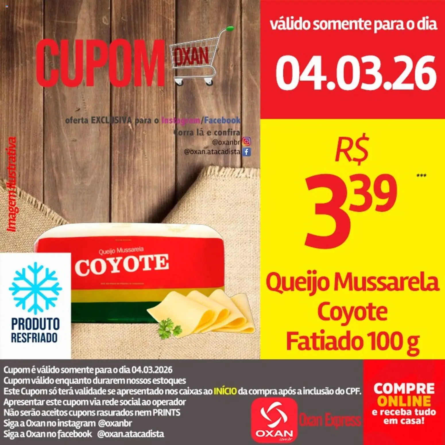 Oxan Atacadista Folheto - válido de 04.03.2026 | Página: 3 | Produtos: Queijo, Mussarela
