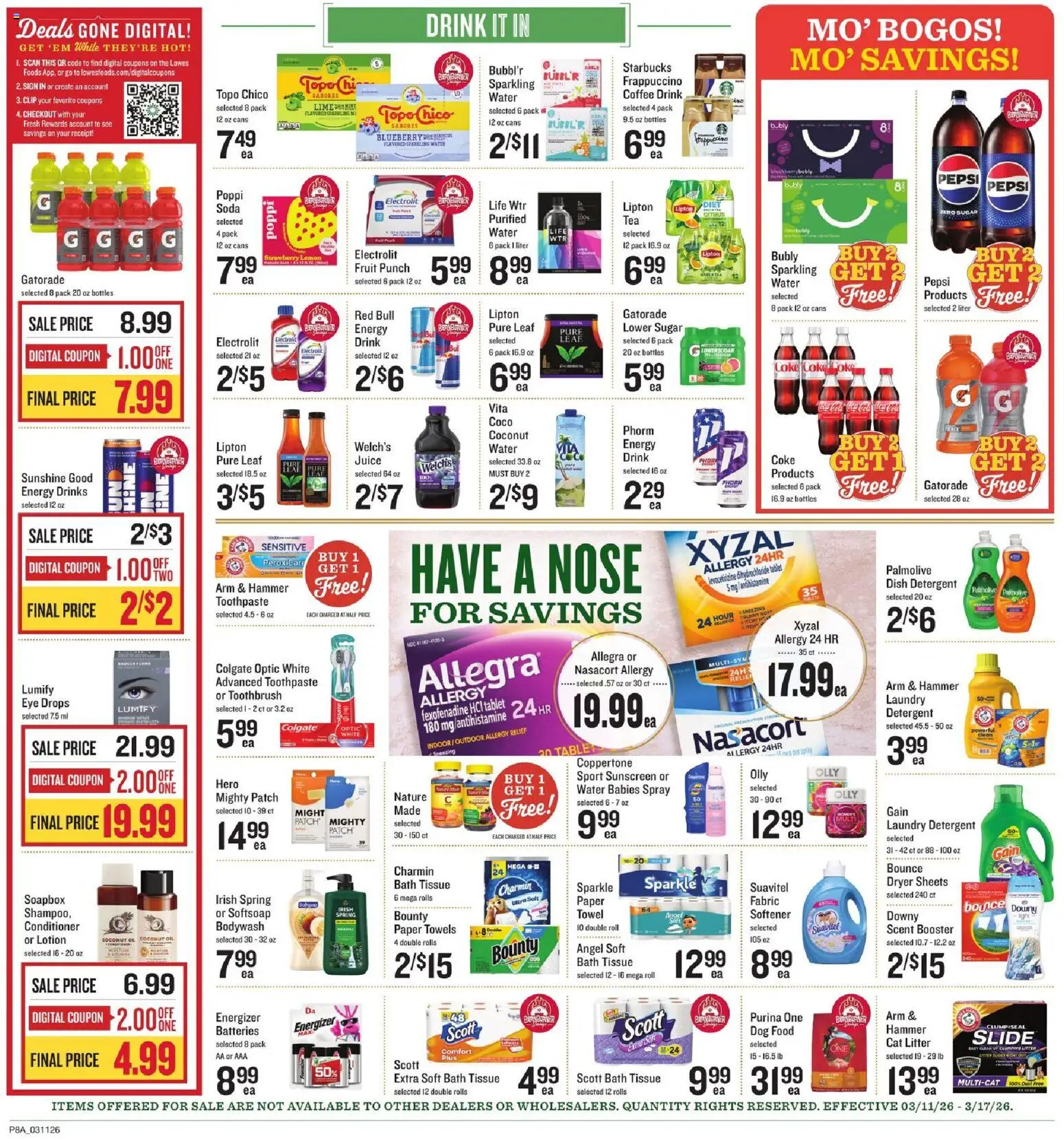 Lowes Foods Weekly Ad - valid from 11.03.2026 | Page: 12 | Products: Dog Food, Hammer, Sugar, Lemon