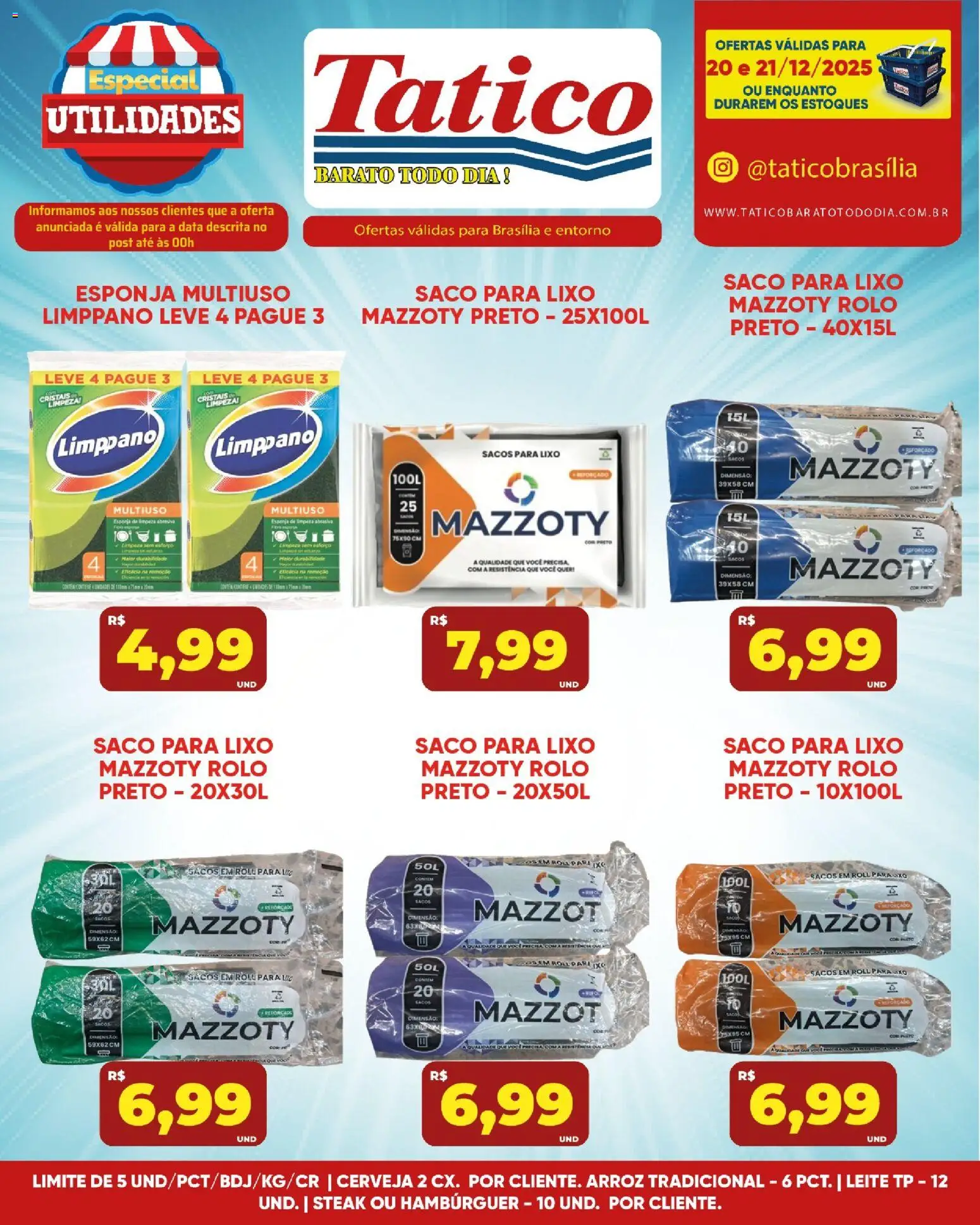 Tatico Folheto - válido de 20.12.2025 | Página: 4 | Produtos: Rolo, Leite, Arroz, Hambúrguer
