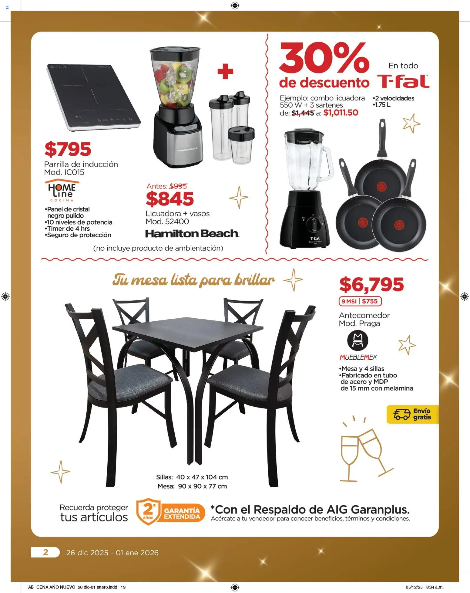 Nuevas ofertas de Chedraui válidas en toda la República Mexicana desde el 26.12.2025. ¡Encuentra las mejores ofertas en Chedraui folleto Delicias de Año nuevo! | Página: 19 | Productos: Licuadora, Cocina, Parrilla, Vasos