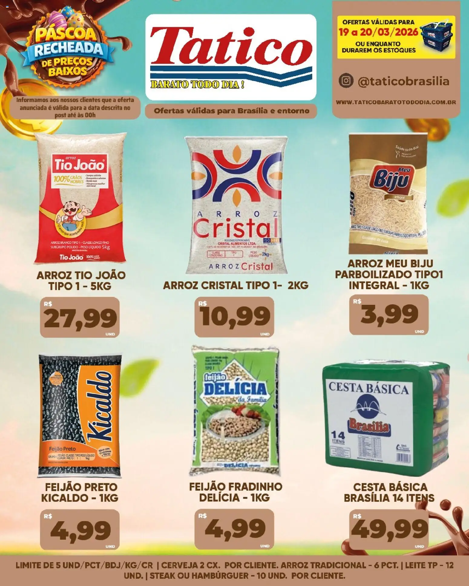 Tatico Folheto - válido de 21.03.2026 | Página: 27 | Produtos: Leite, Cerveja, Arroz, Hambúrguer