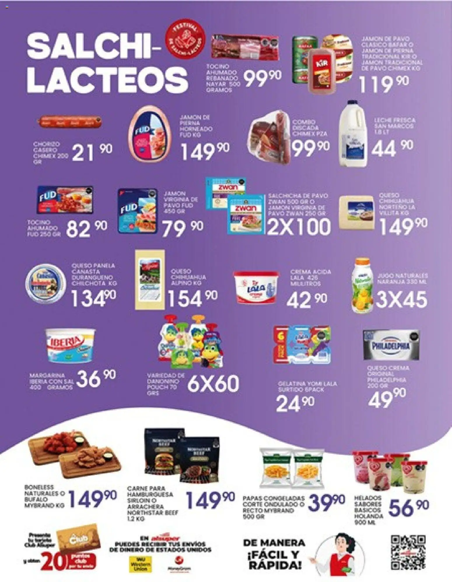 Nuevas ofertas de Alsuper válidas en toda la República Mexicana desde el 14.04.2026. ¡Encuentra las mejores ofertas en Alsuper folleto Durango! | Página: 3 | Productos: Tocino, Salchicha, Jugo, Chorizo