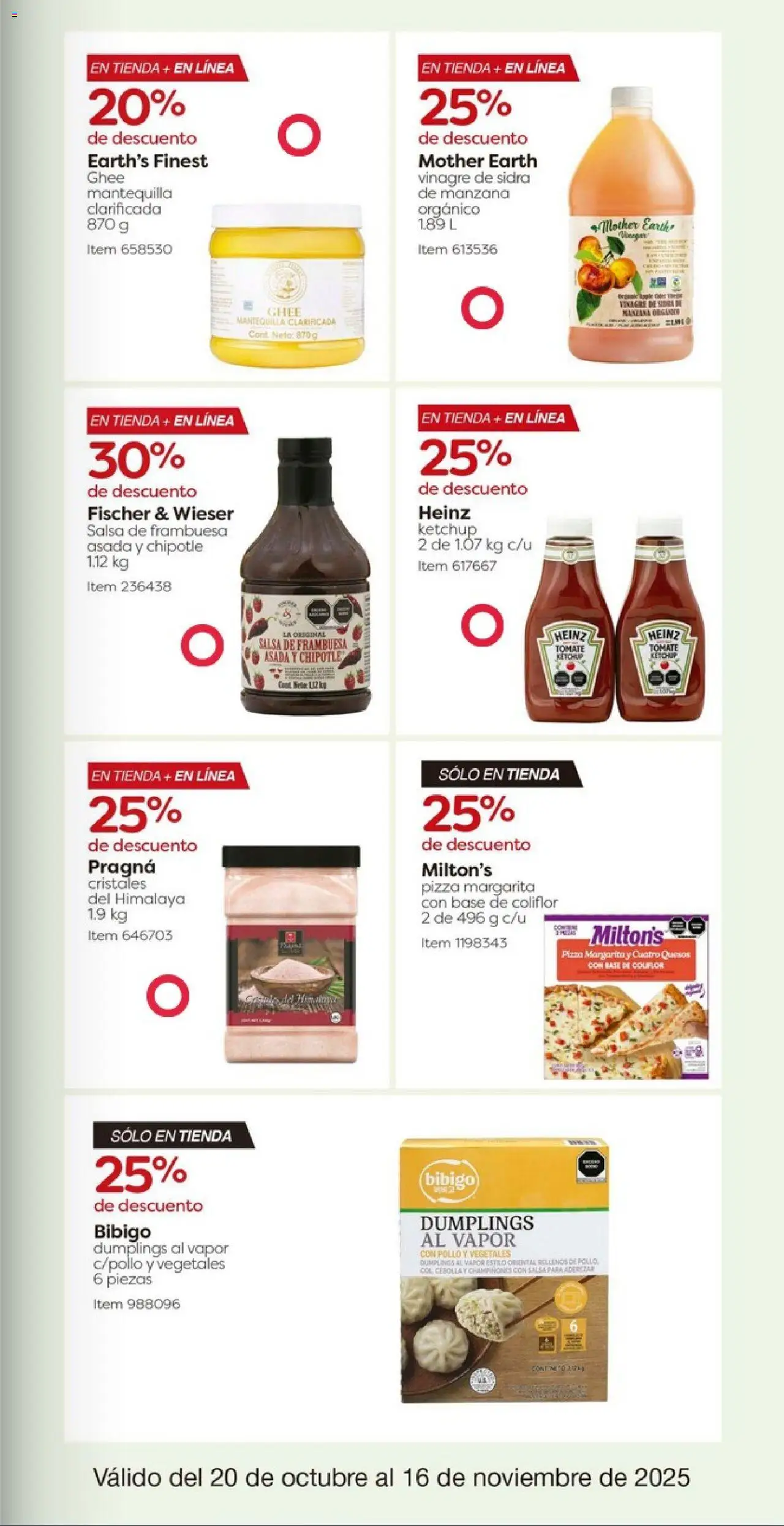 Nuevas ofertas de Costco válidas en toda la República Mexicana desde el 20.10.2025. ¡Encuentra las mejores ofertas en Costco catálogo! | Página: 25 | Productos: Coliflor, Col, Mantequilla, Pizza