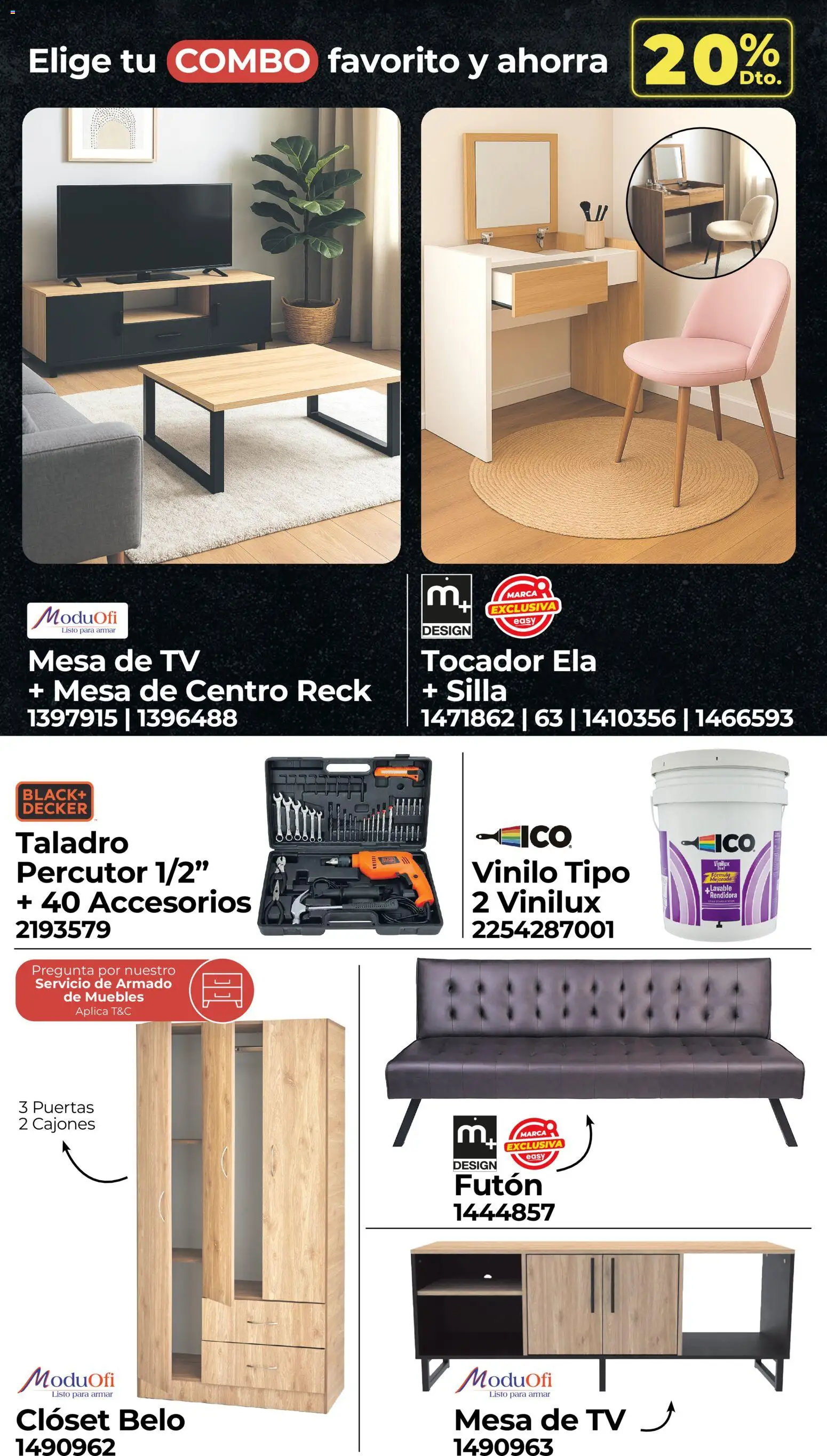 Easy revista - valida desde el 27.10.2025 | Página: 2 | Productos: Taladro, Mesa, Silla, Mesa de TV