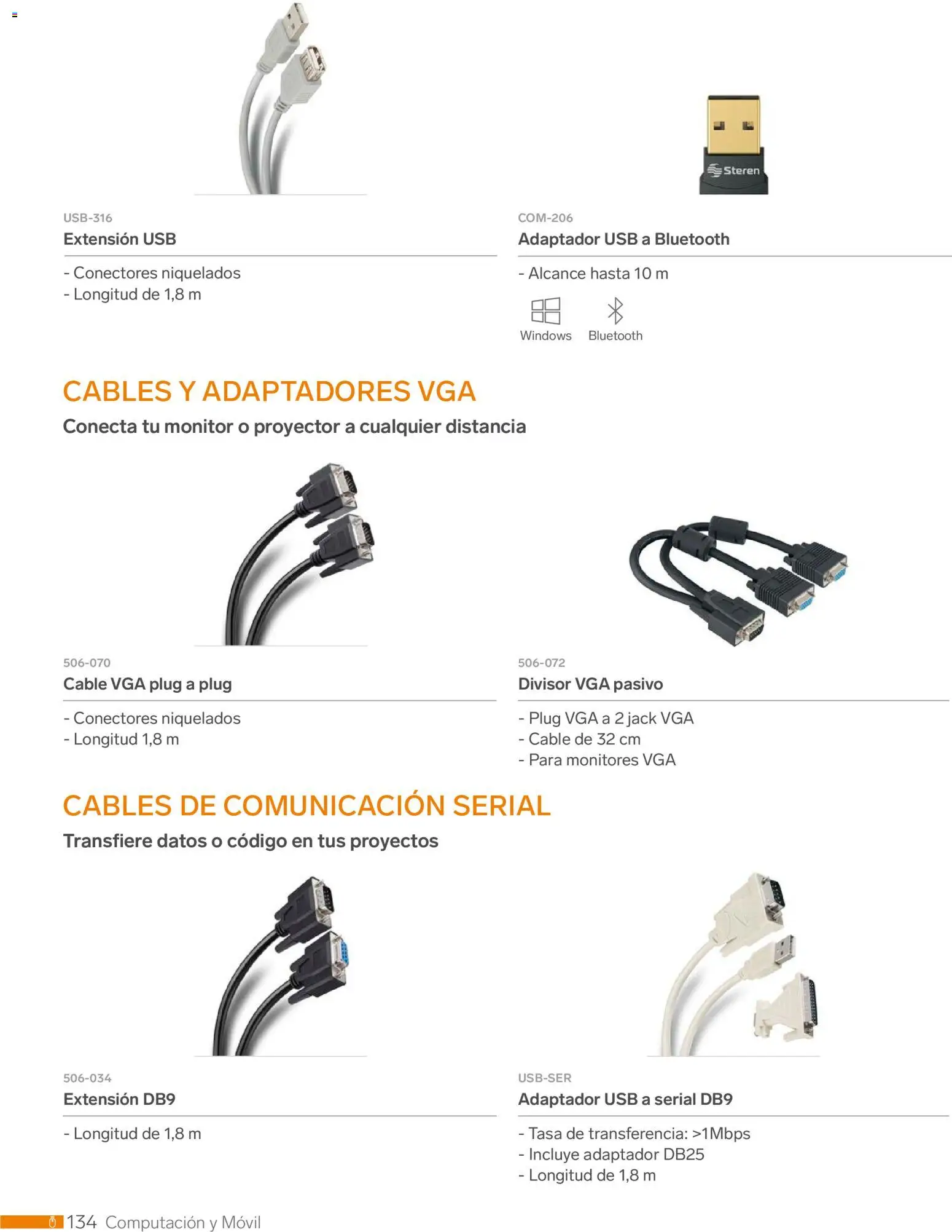 Nuevas ofertas de Steren válidas en toda la República Mexicana desde el 01.01.2026. ¡Encuentra las mejores ofertas en Steren catálogo! | Página: 146 | Productos: Usb, Extensión, Monitor, Adaptador