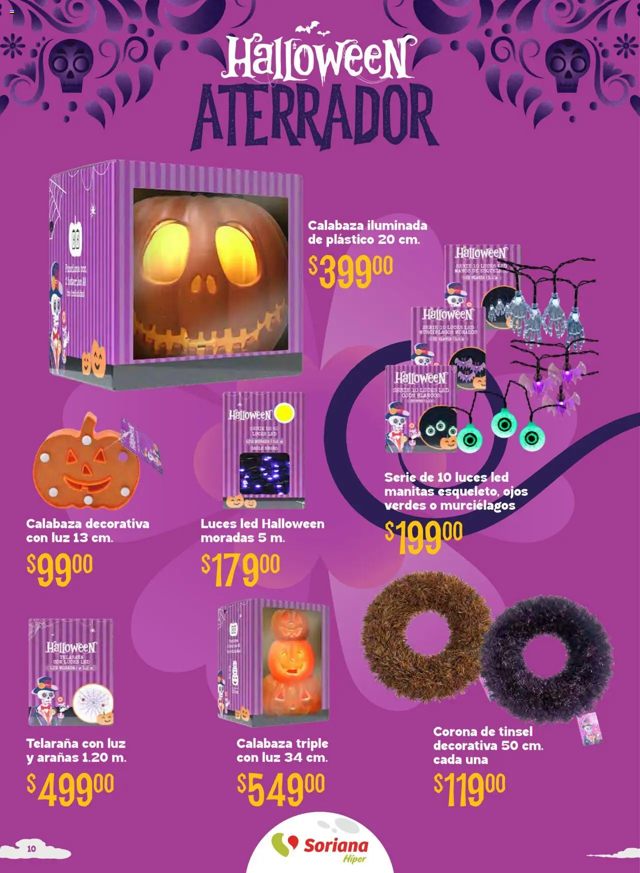 Nuevas ofertas de Soriana válidas en toda la República Mexicana desde el 16.10.2025. ¡Encuentra las mejores ofertas en Soriana - Halloween y Día de muertos Híper Nacional! | Página: 10
