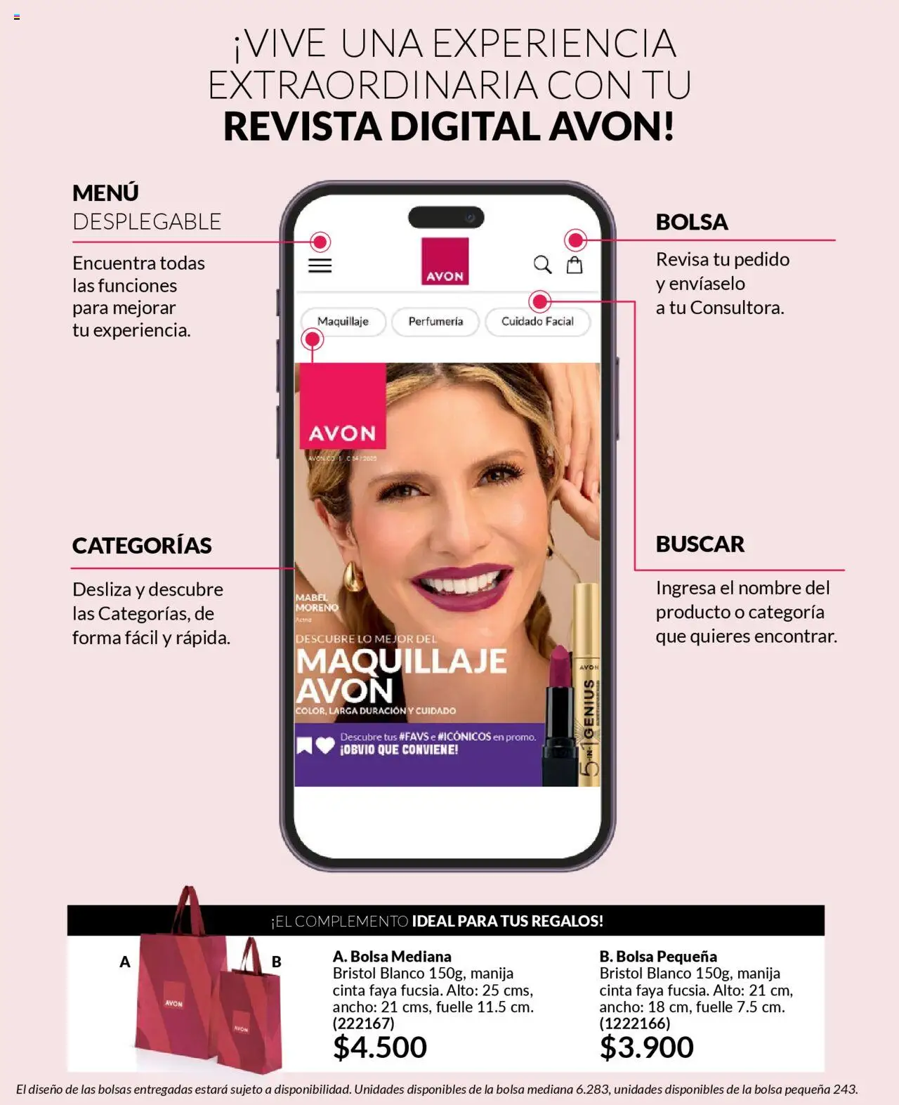 Avon revista - valida desde el 12.09.2025 | Página: 2 | Productos: Magdalena, Bolsa, Maquillaje, Cinta