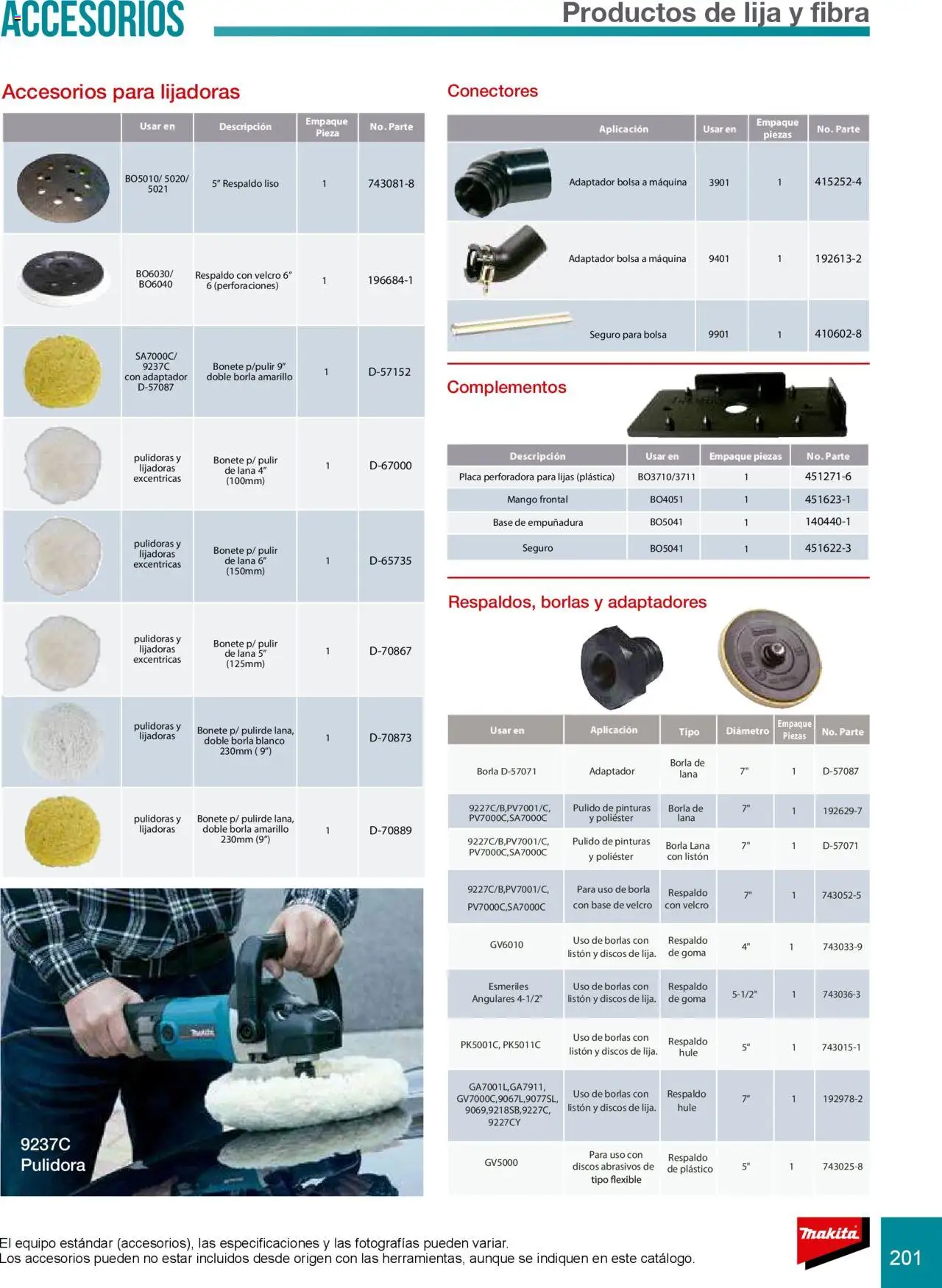 Nuevas ofertas de Makita válidas en toda la República Mexicana desde el 08.07.2024. ¡Encuentra las mejores ofertas en Makita catálogo Accesorios! | Página: 201 | Productos: Bolsa, Mango, Adaptador, Flexible
