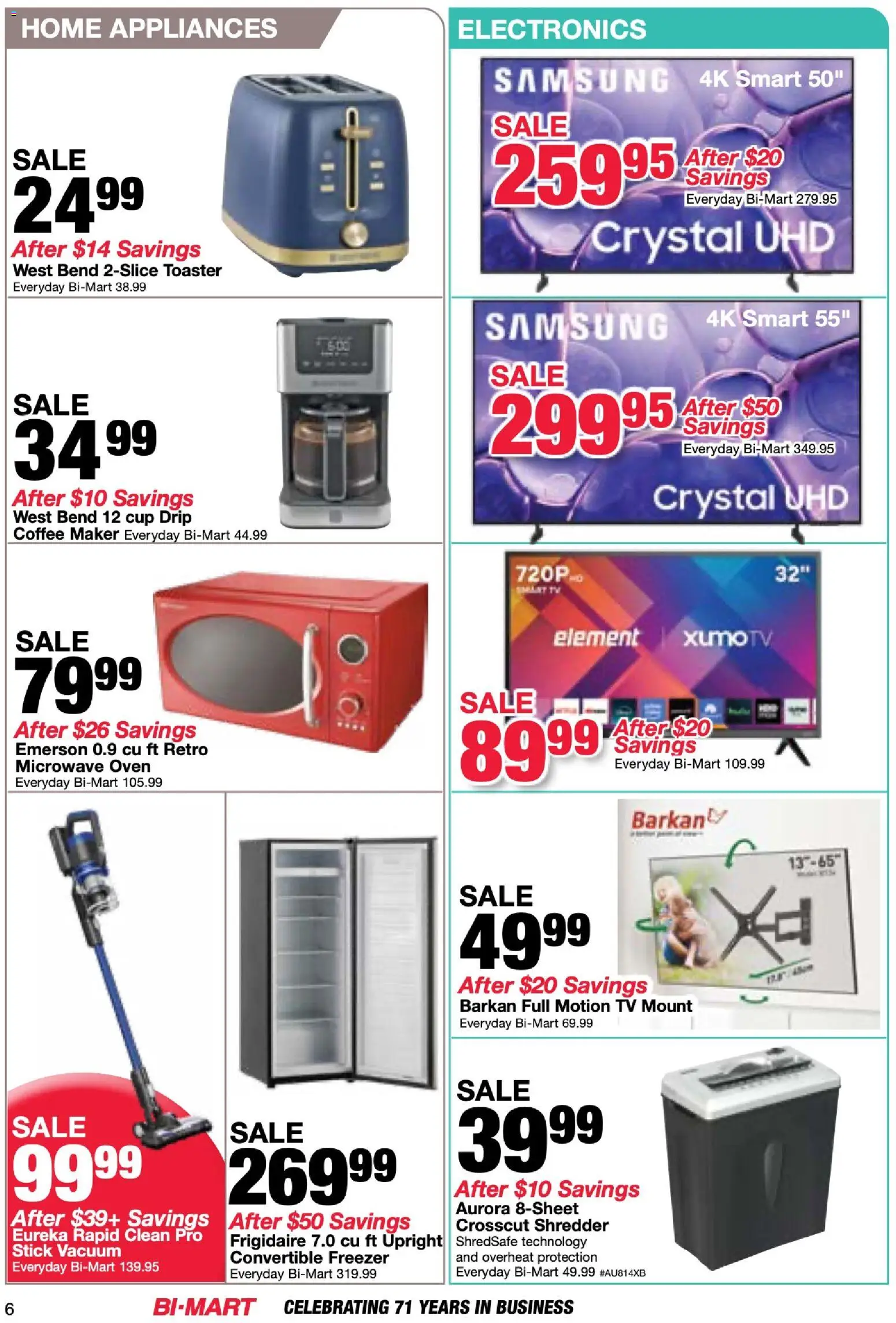 Bi-Mart Weekly Ad - valid from 24.02.2026 | Page: 6 | Products: Vacuum, Coffee, Microwave, Microwave oven