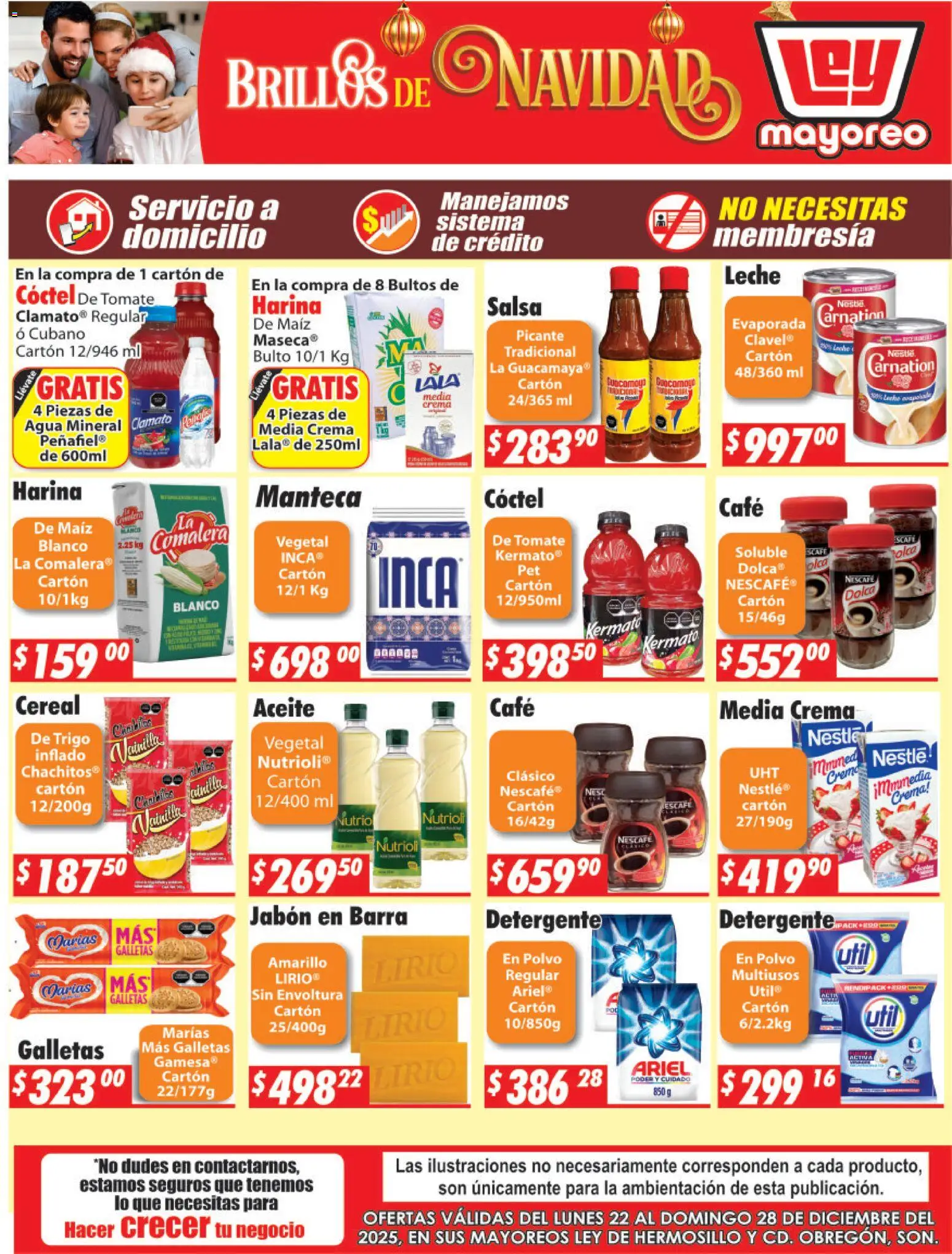 Nuevas ofertas de Casa Ley válidas en toda la República Mexicana desde el 22.12.2025. ¡Encuentra las mejores ofertas en Casa Ley folleto Hermosillo! | Página: 1 | Productos: Harina, Aceite, Café, Polvo