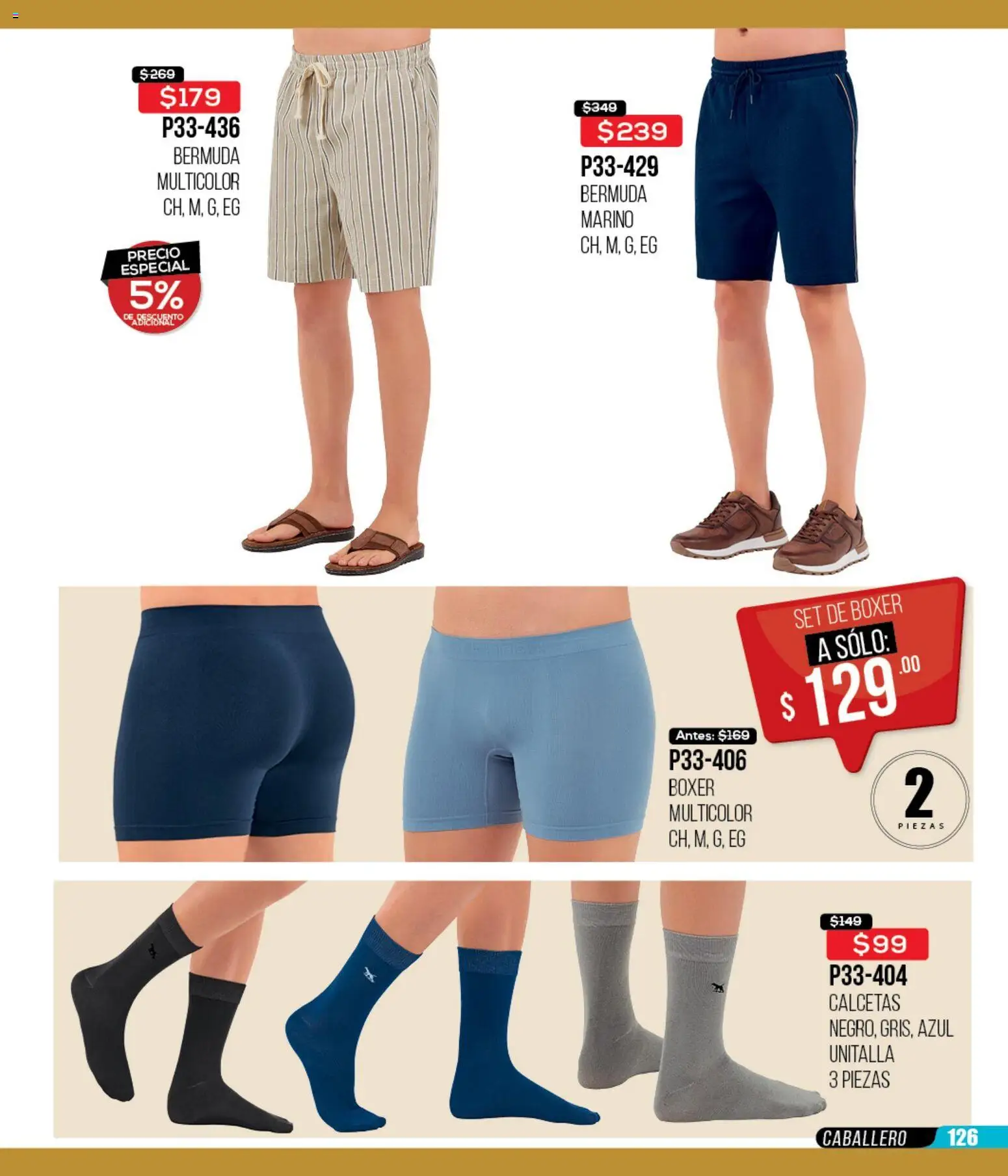 Nuevas ofertas de Cklass válidas en toda la República Mexicana desde el 02.01.2026. ¡Encuentra las mejores ofertas en Cklass catálogo Rebajas de Inicio de Año Ropa! | Página: 127 | Productos: Calcetas, Bermuda