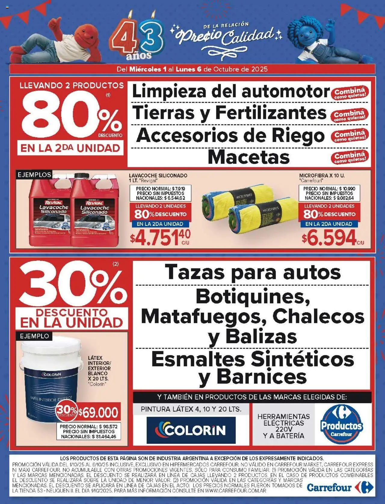 Carrefour ofertas - Comodoro │ válido desde el 01.10.2025 | Página: 19 | Productos: Caso, Pintura, Sobre, Batería